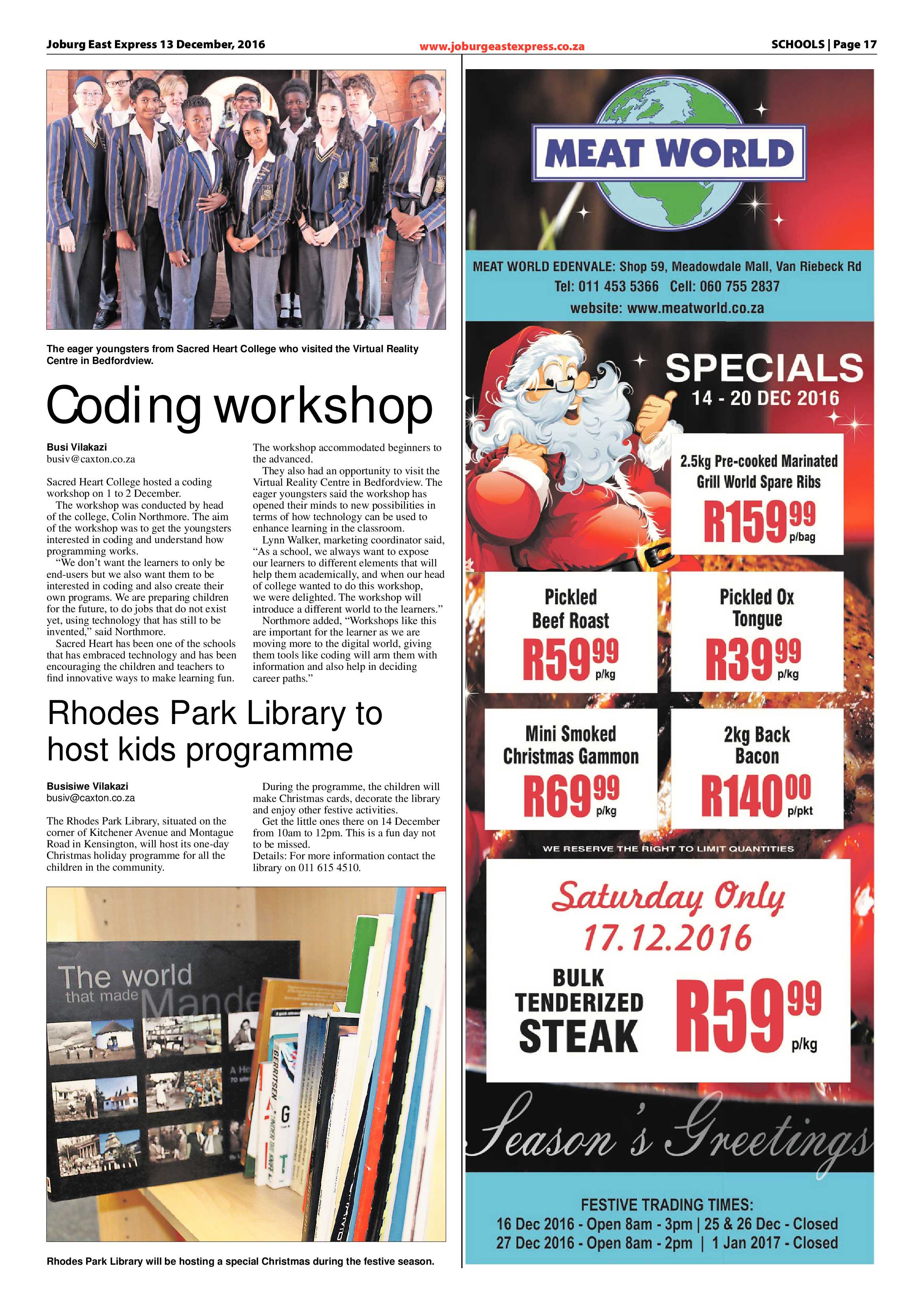 Joburg East Express 12 December 2016 page 17