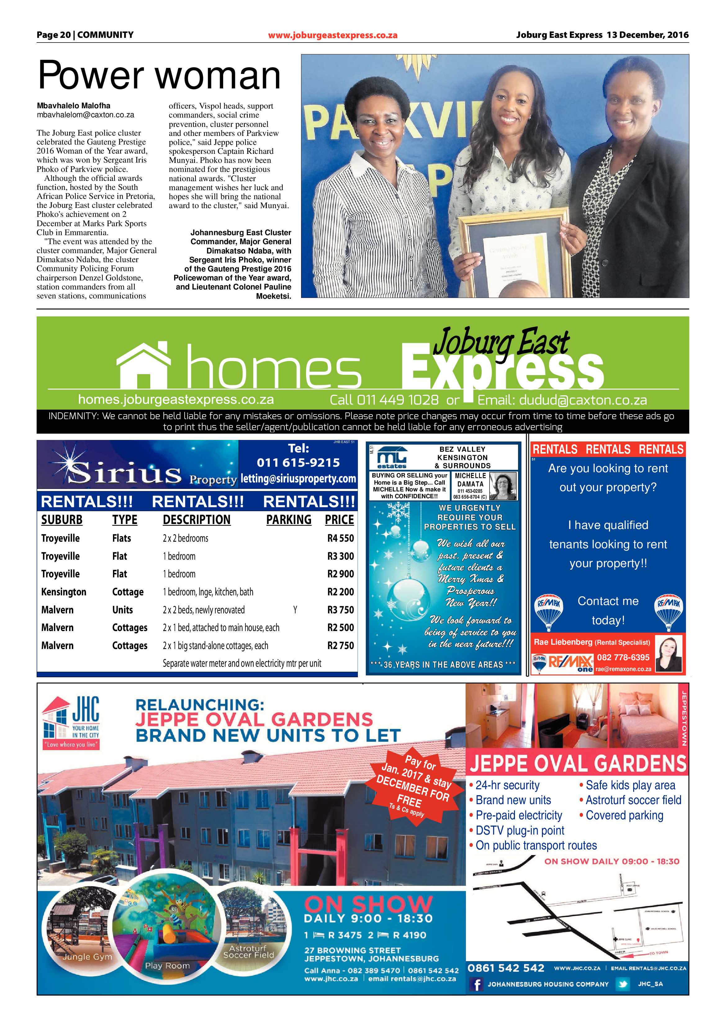 Joburg East Express 12 December 2016 page 20