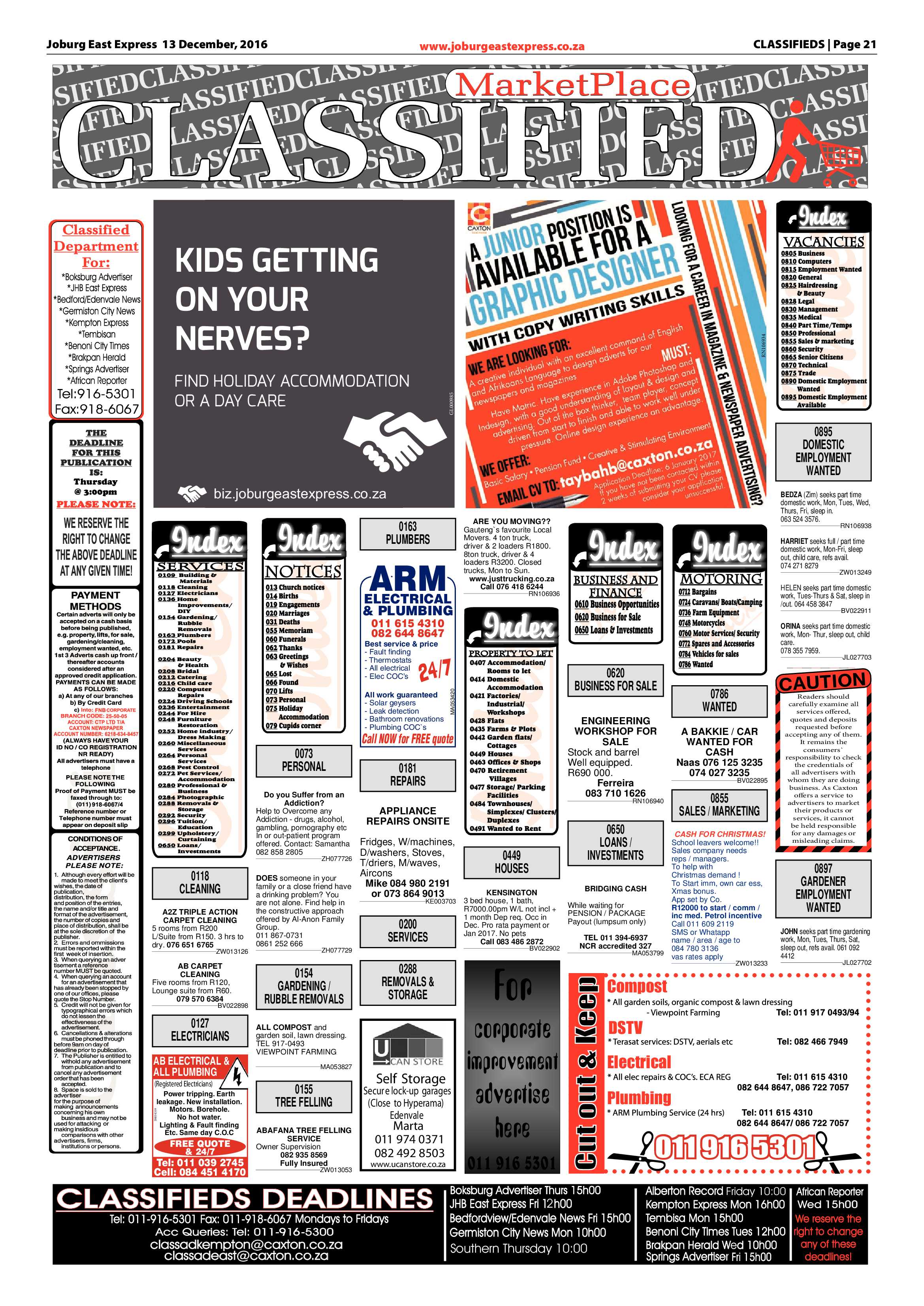 Joburg East Express 12 December 2016 page 21