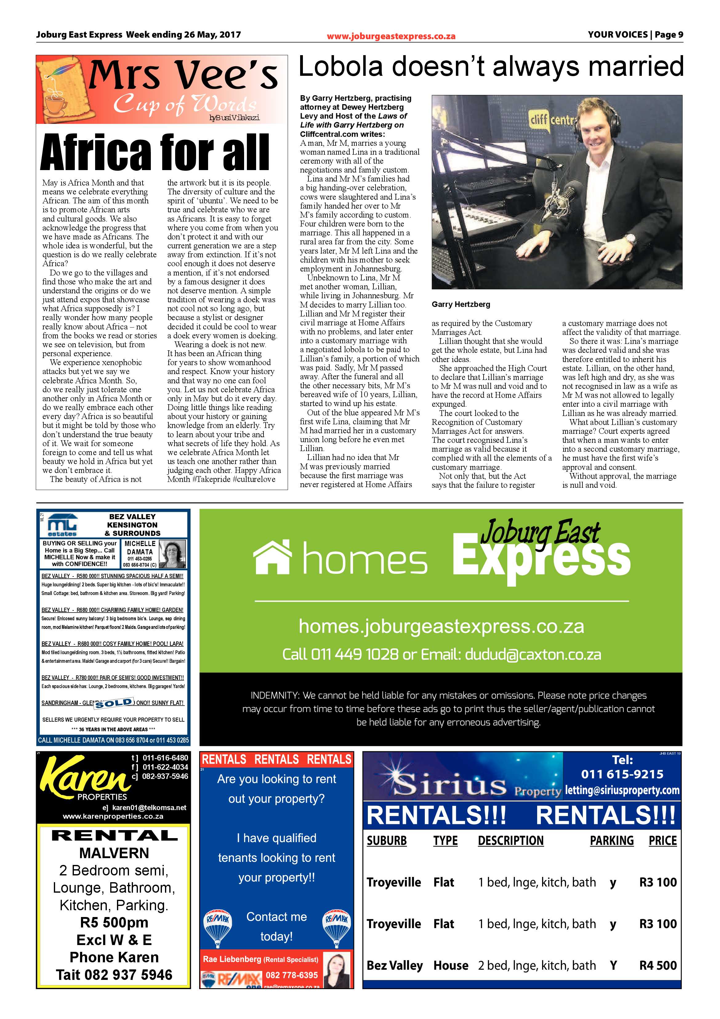 Joburg East Express 12 December 2016 page 9