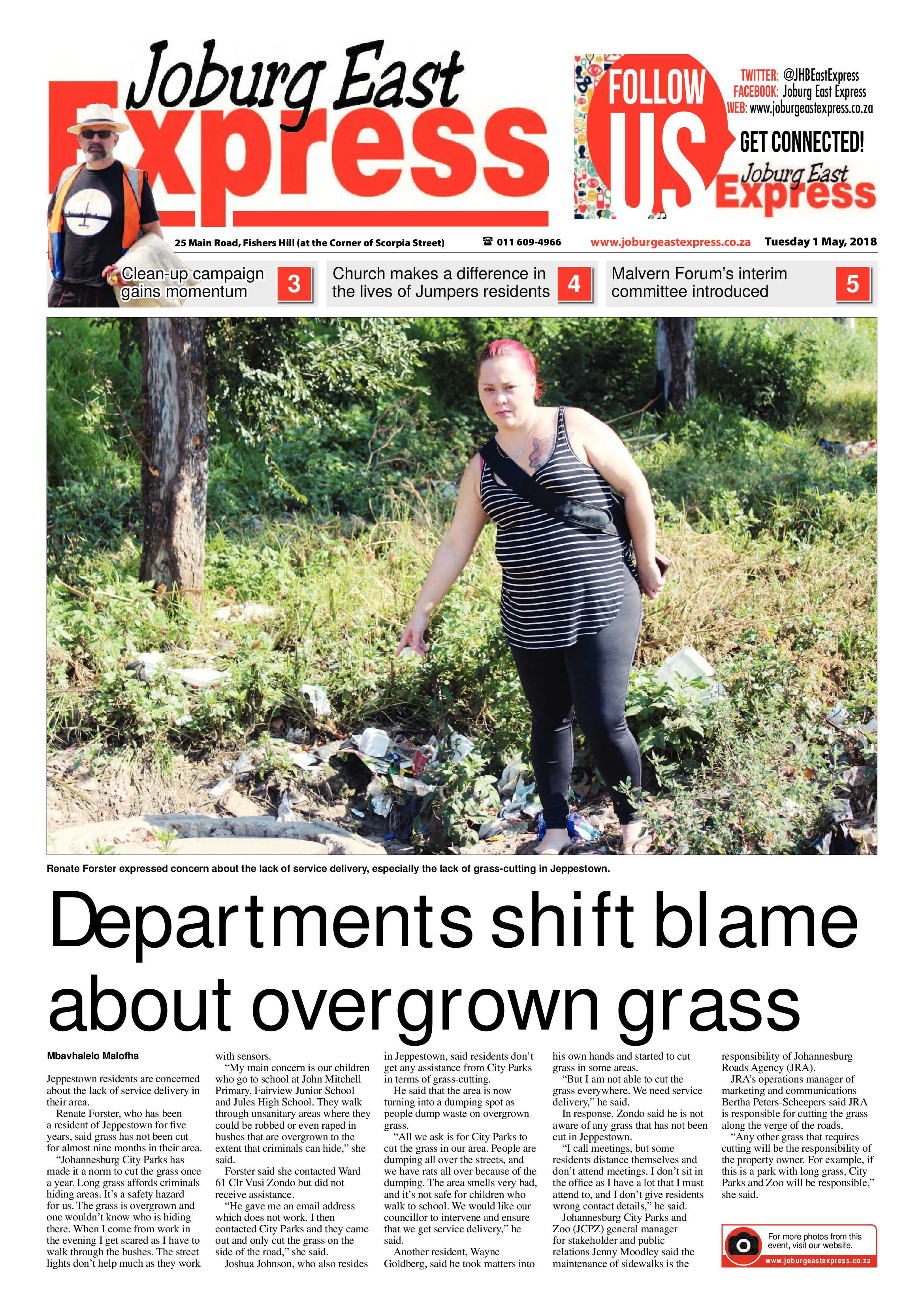 Joburg East Express 01 May 2018 page 1