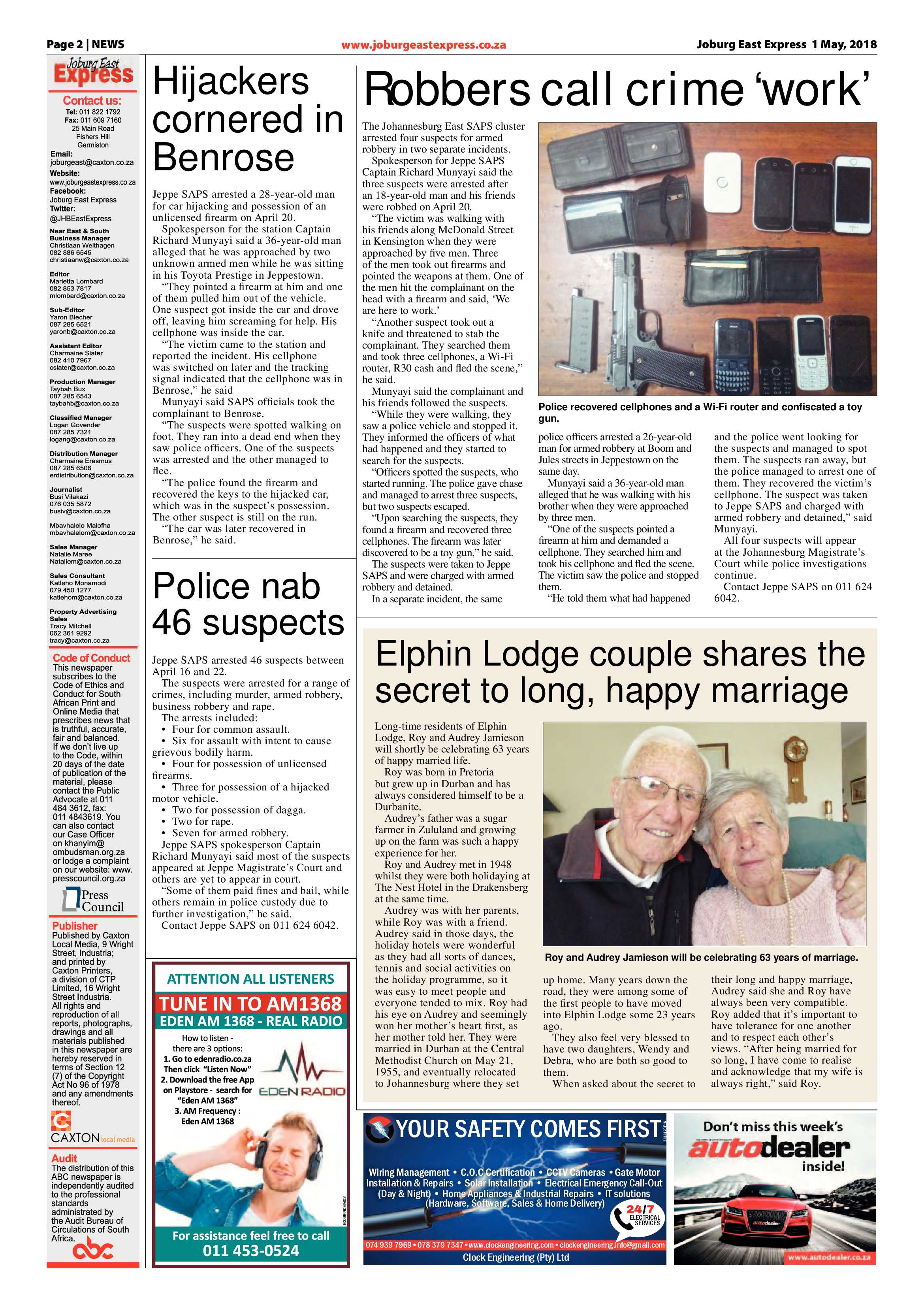 Joburg East Express 01 May 2018 page 2
