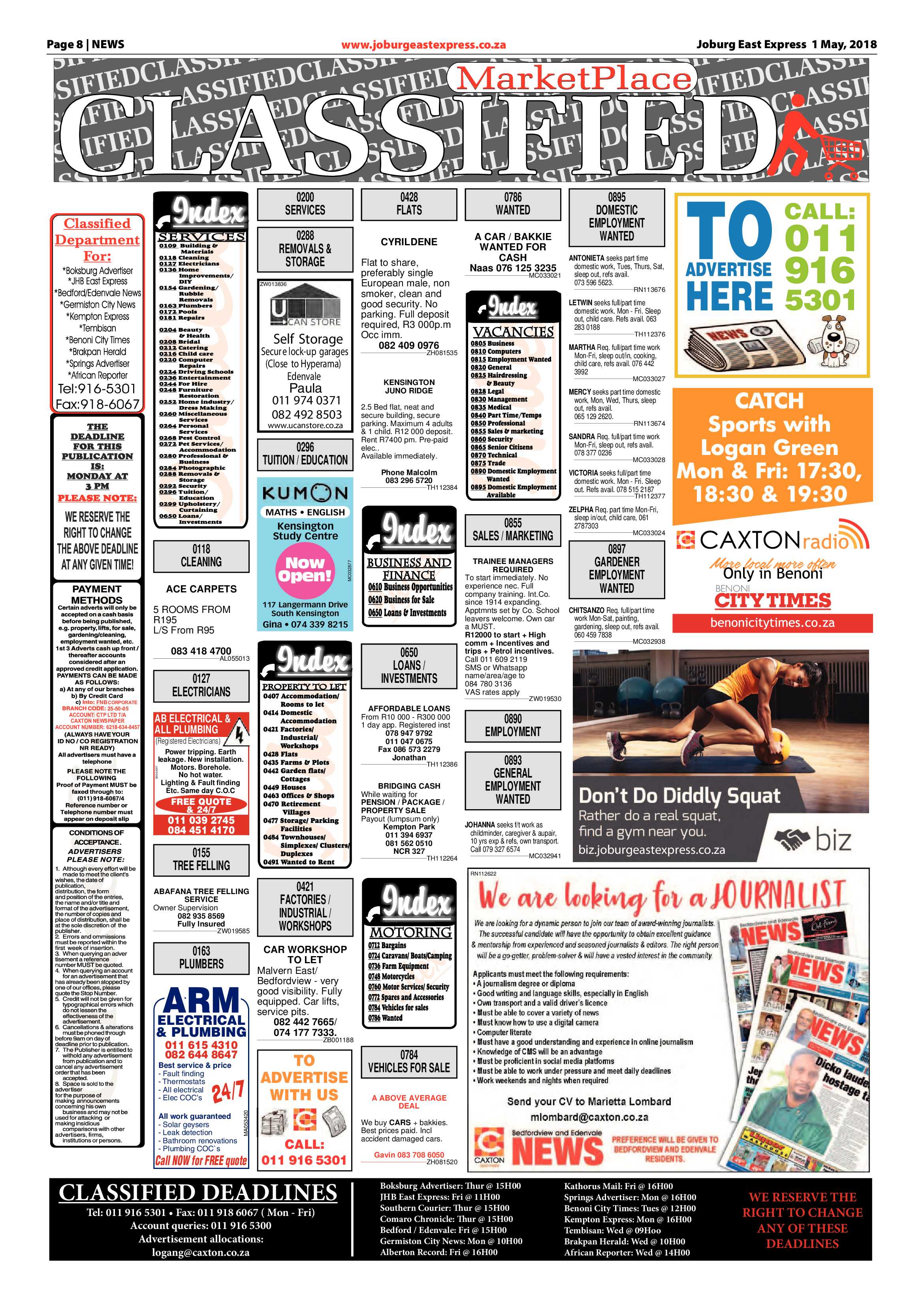 Joburg East Express 01 May 2018 page 8