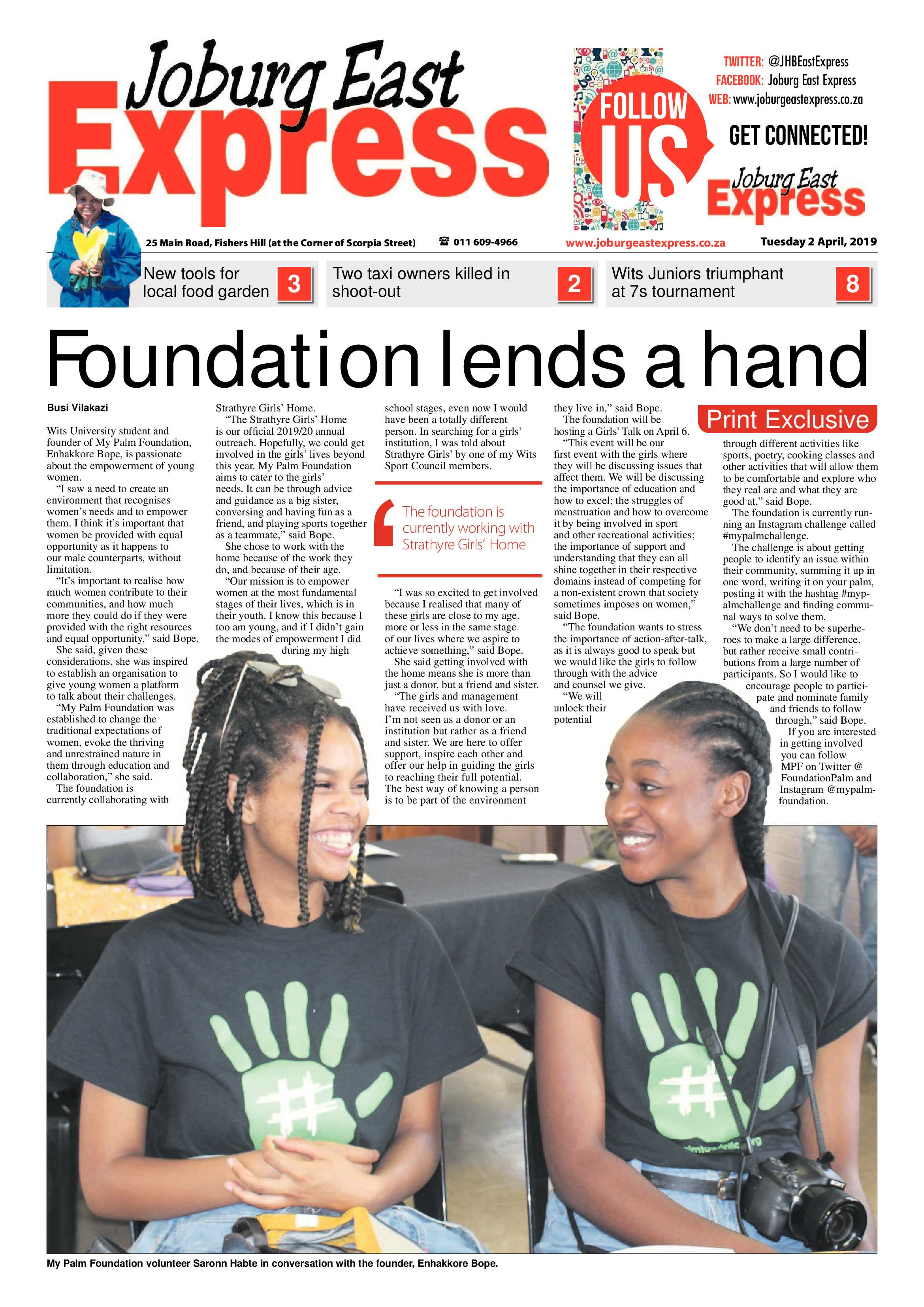 Joburg East Express 02 April 2019 page 1
