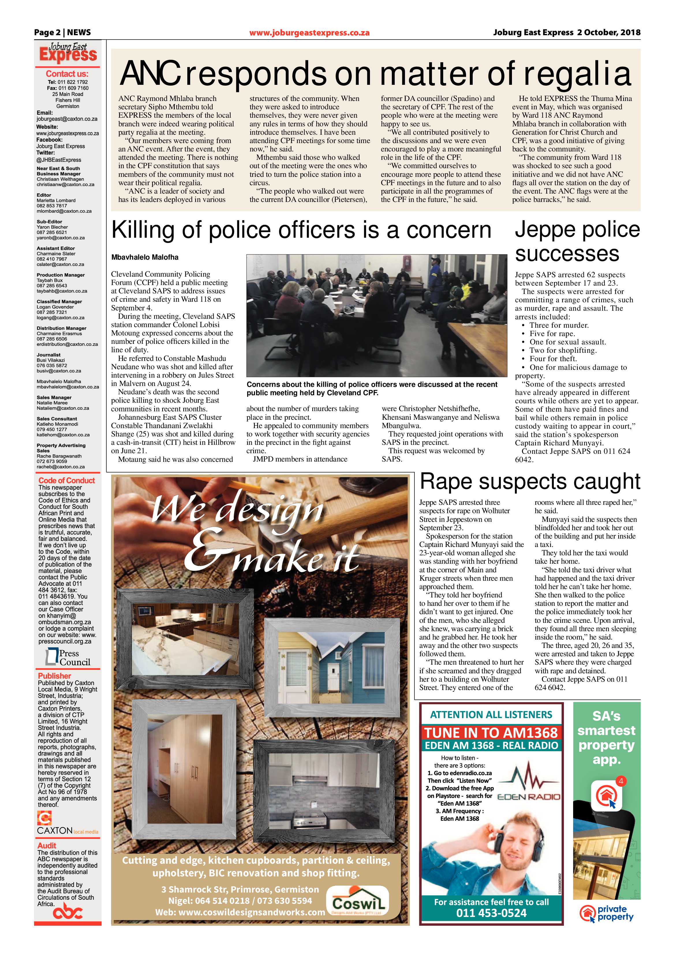 Joburg East Express 02 October 2018 page 2