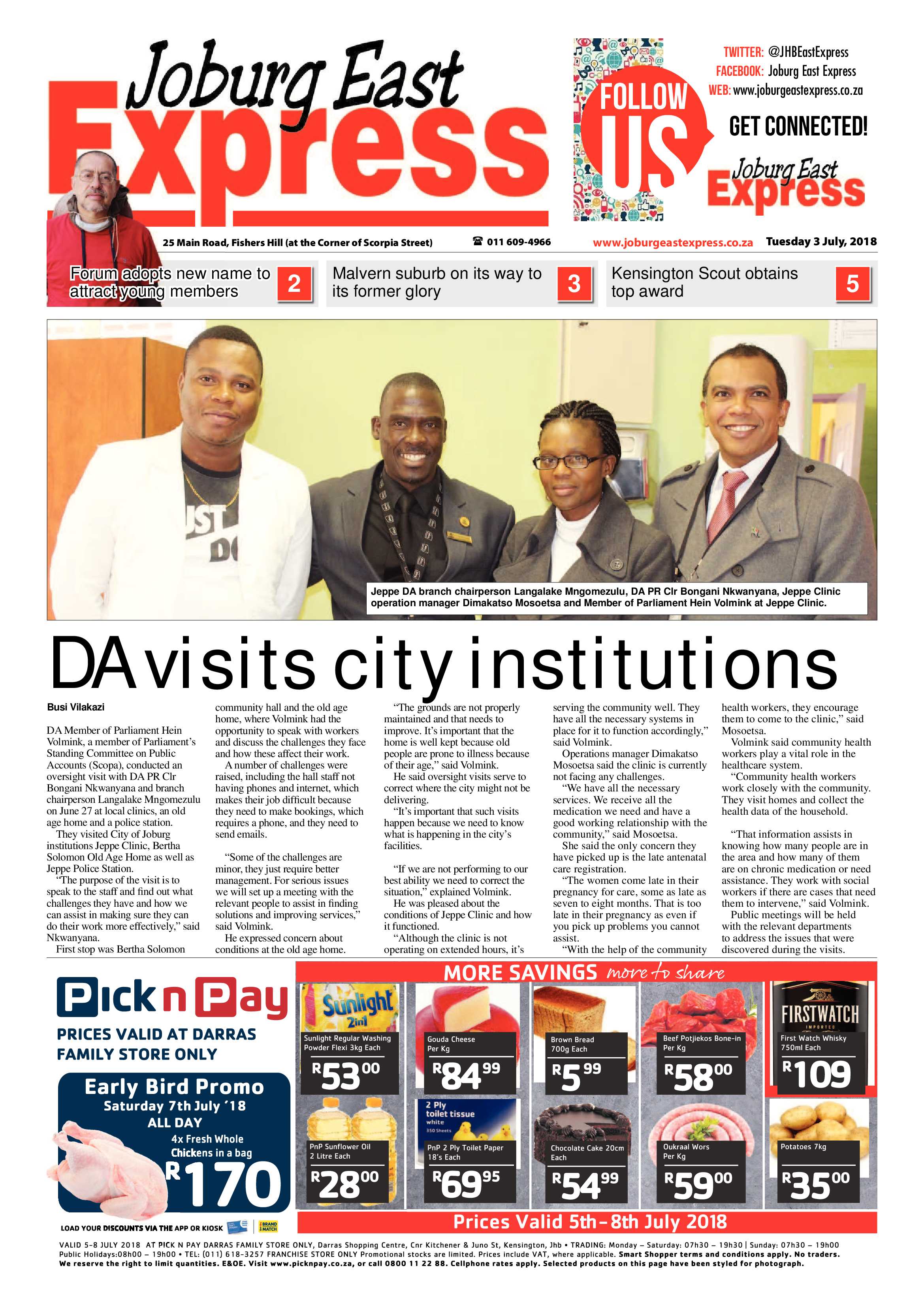 Joburg East Express 03 July 2018 page 1