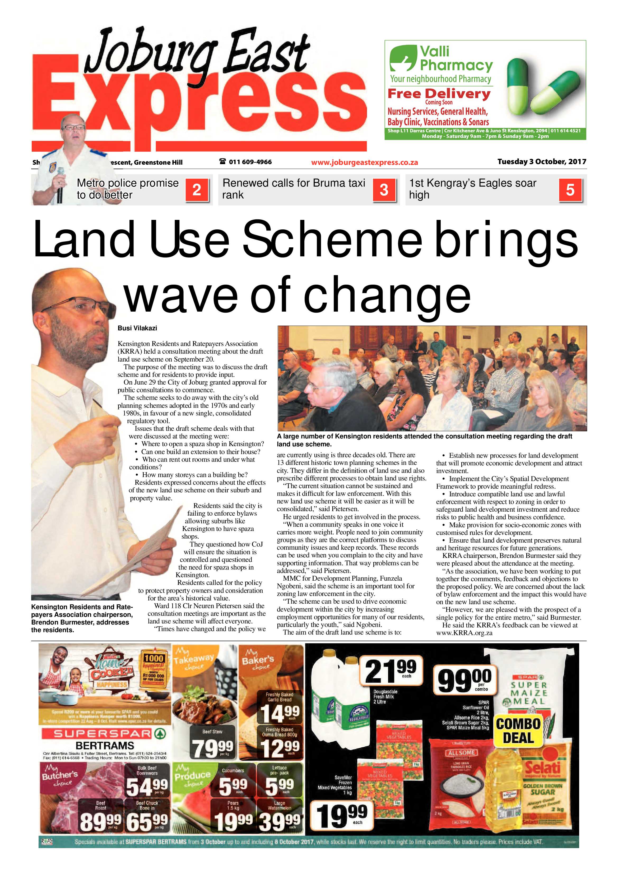 Joburg East Express 03 October 2017 page 1