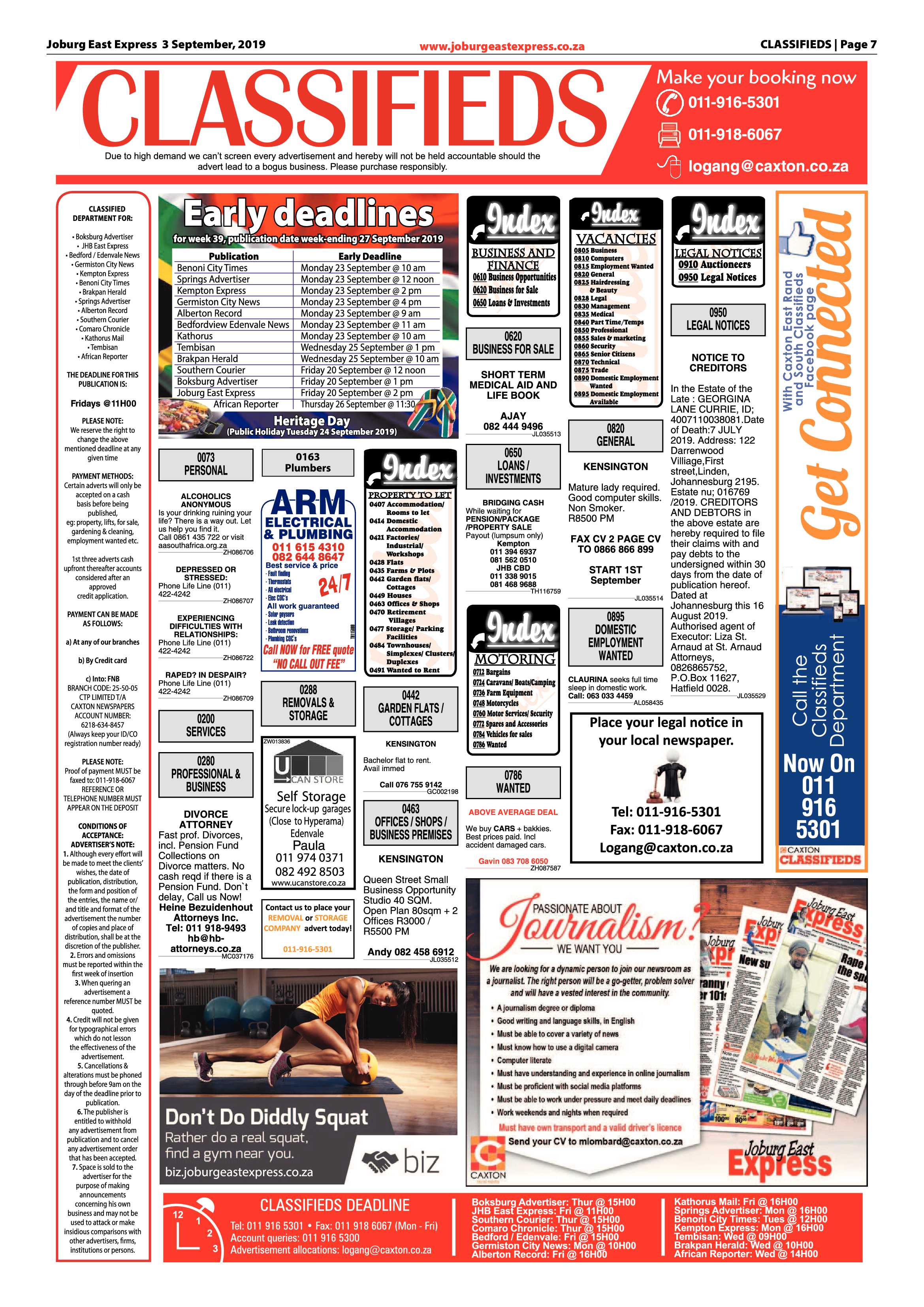 Joburg East Express 03 September 2019 page 7