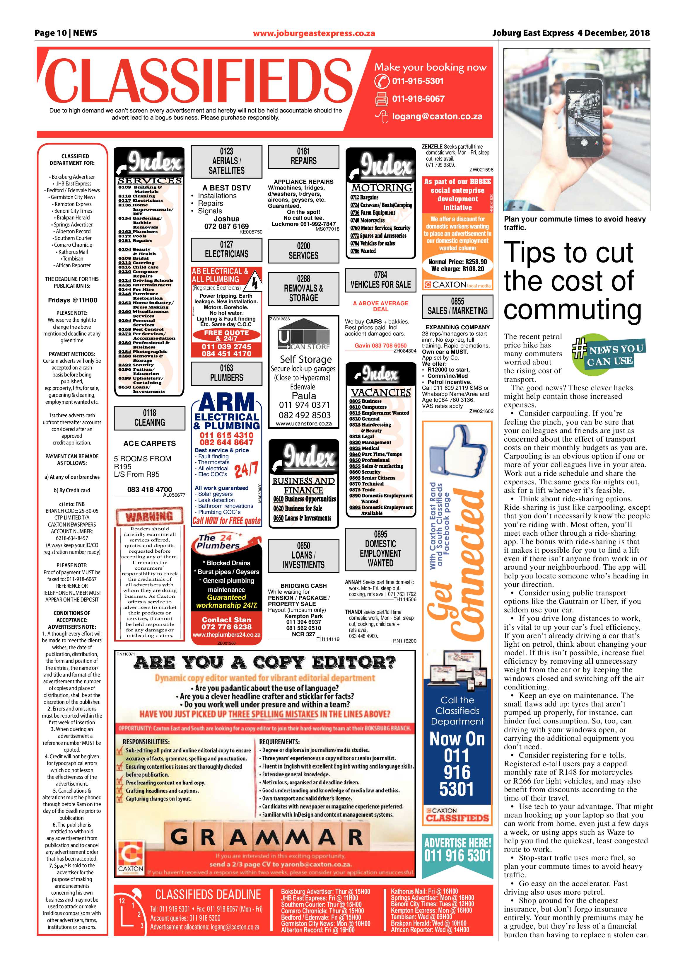 Joburg East Express 04 December 2018 page 10