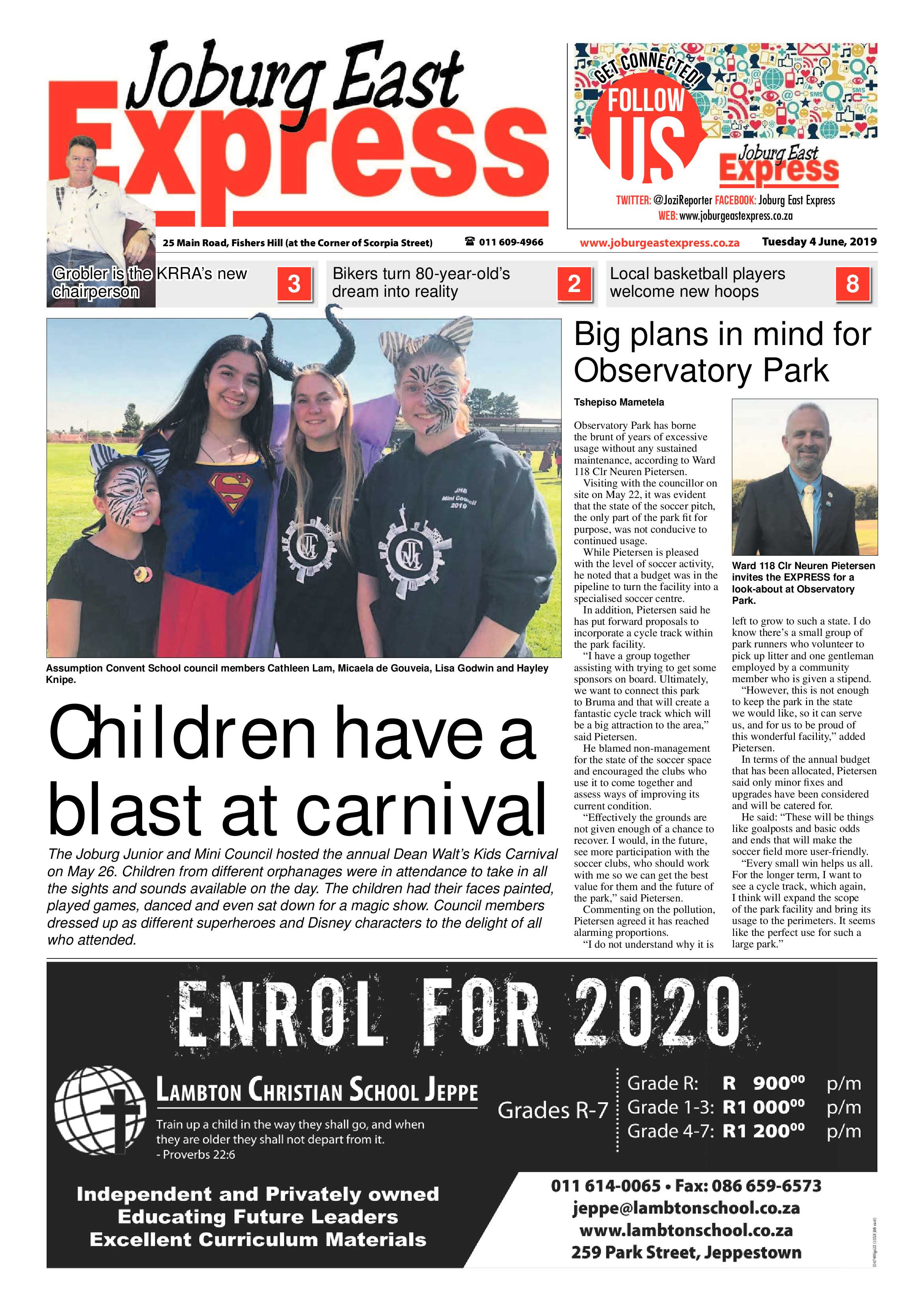 Joburg East Express 04 June 2019 page 1