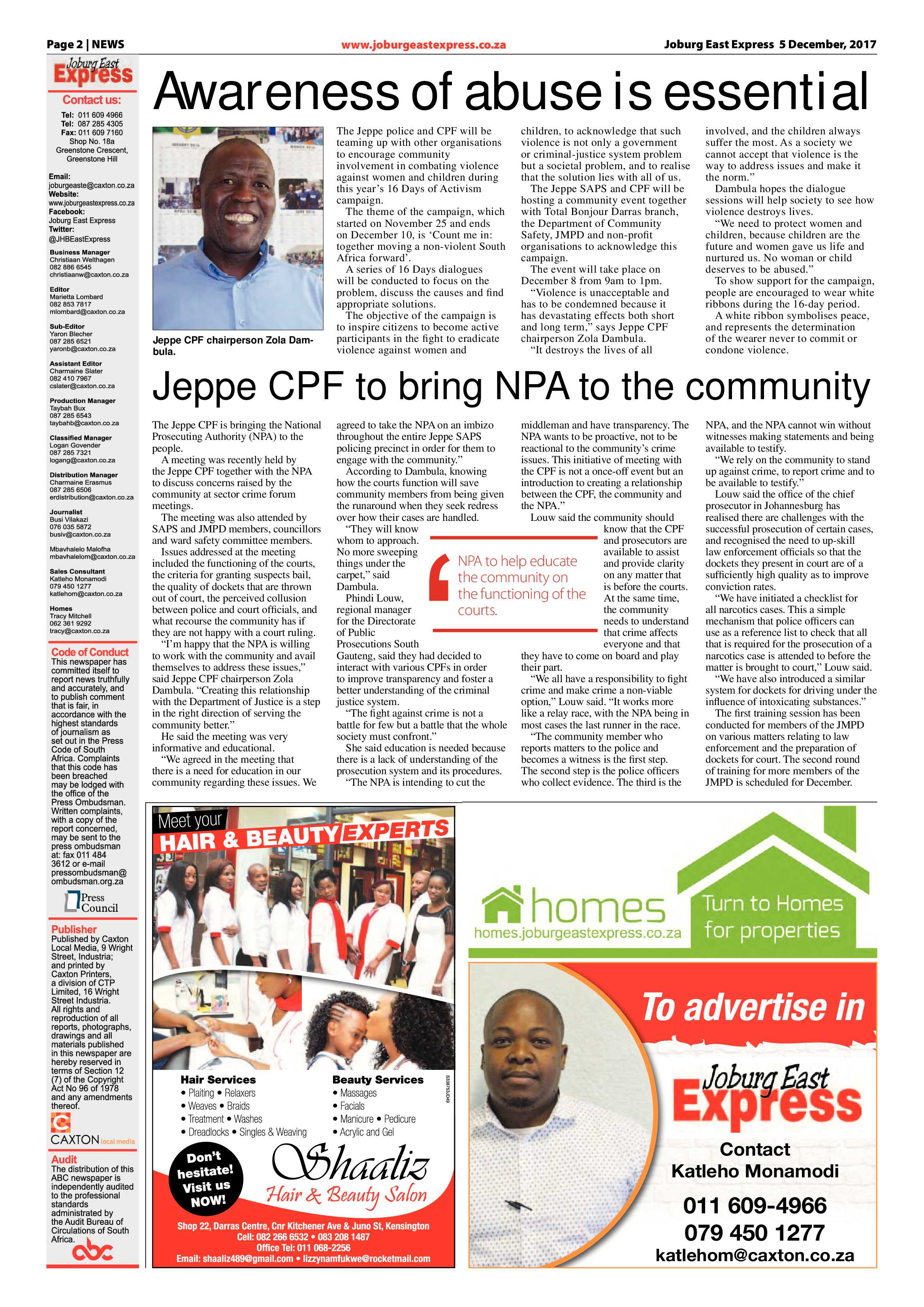 Joburg East Express 05 December 2017 page 2