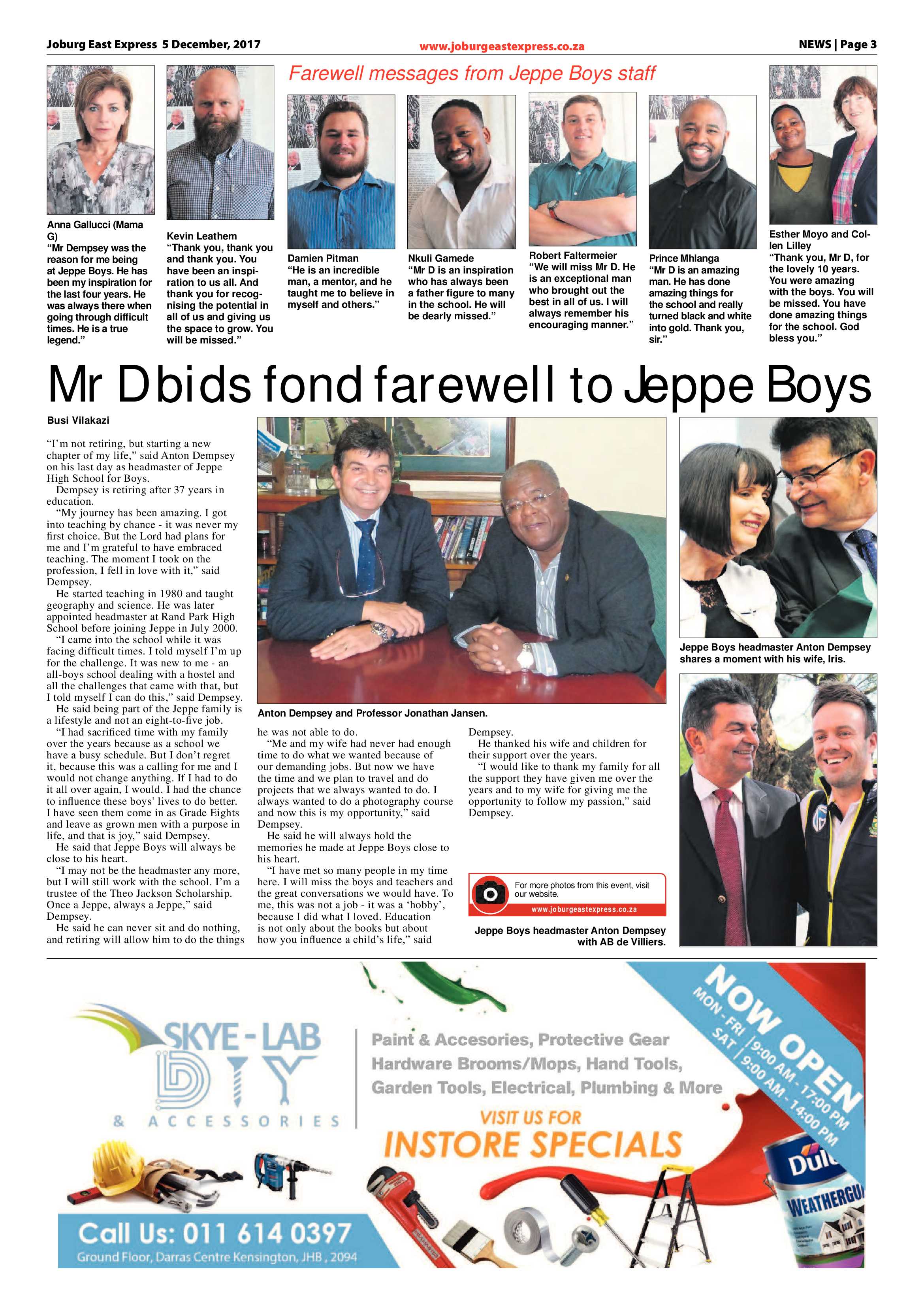 Joburg East Express 05 December 2017 page 3