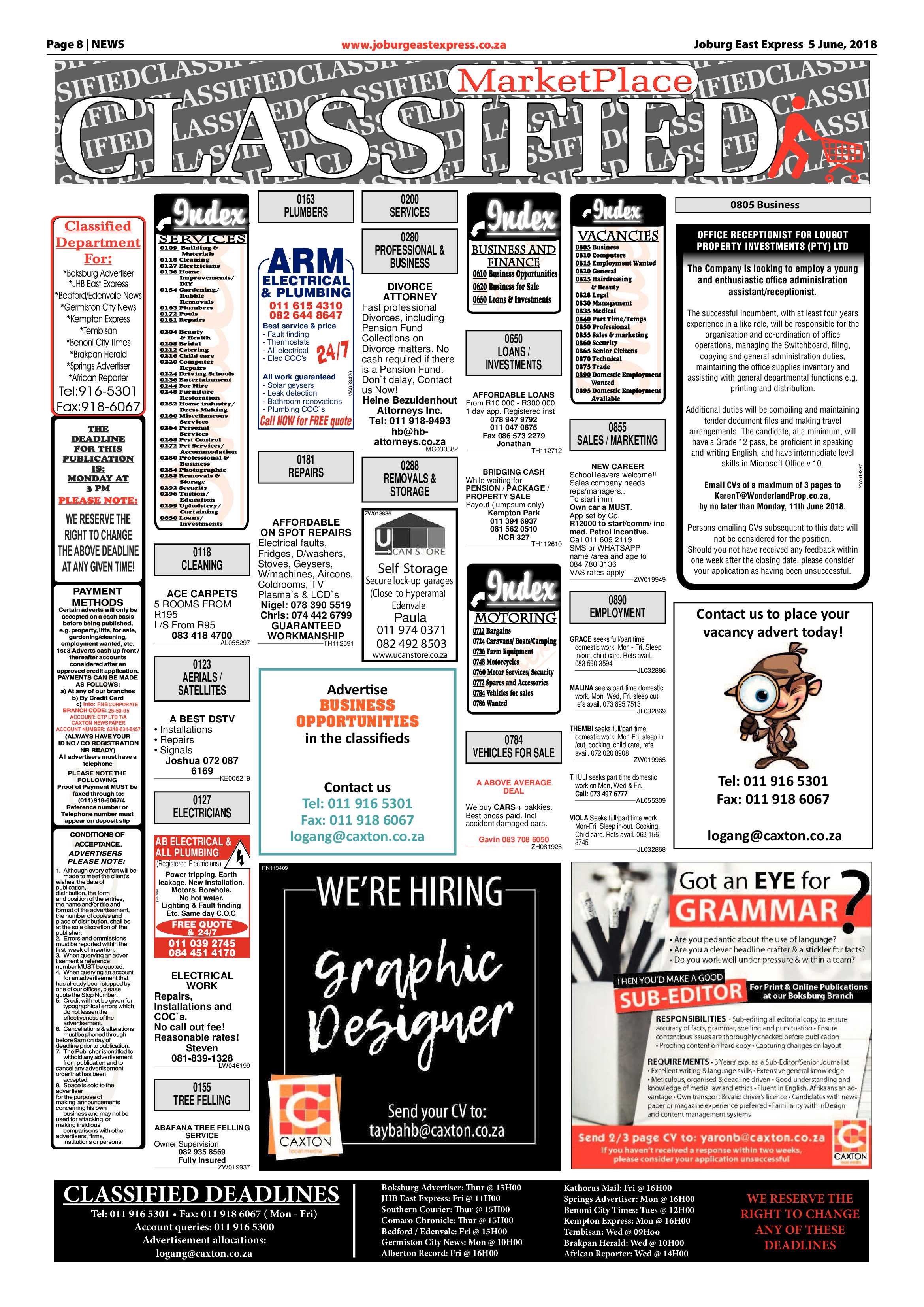 Joburg East Express 05 June 2018 page 8
