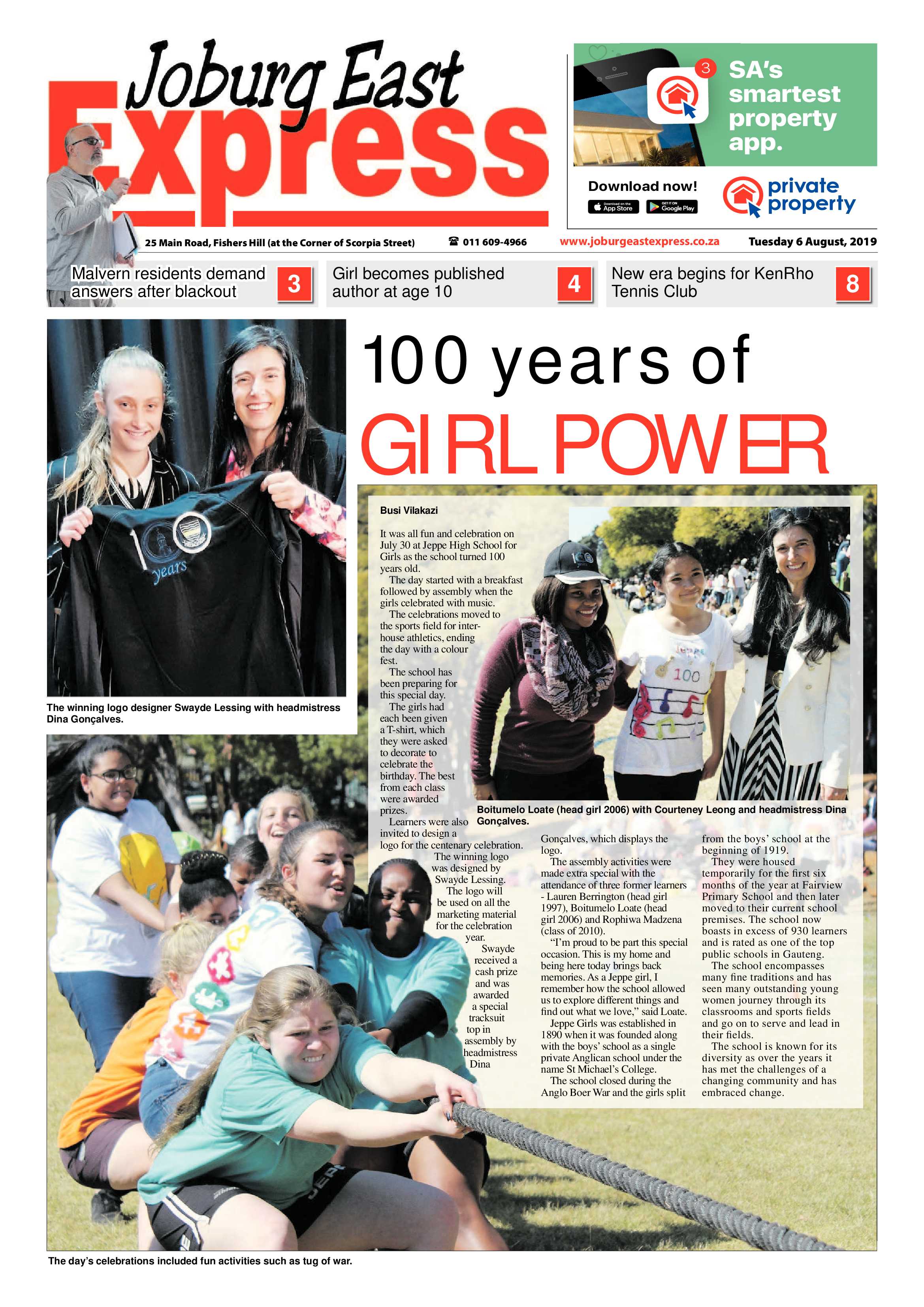 Joburg East Express 06 August 2019 page 1