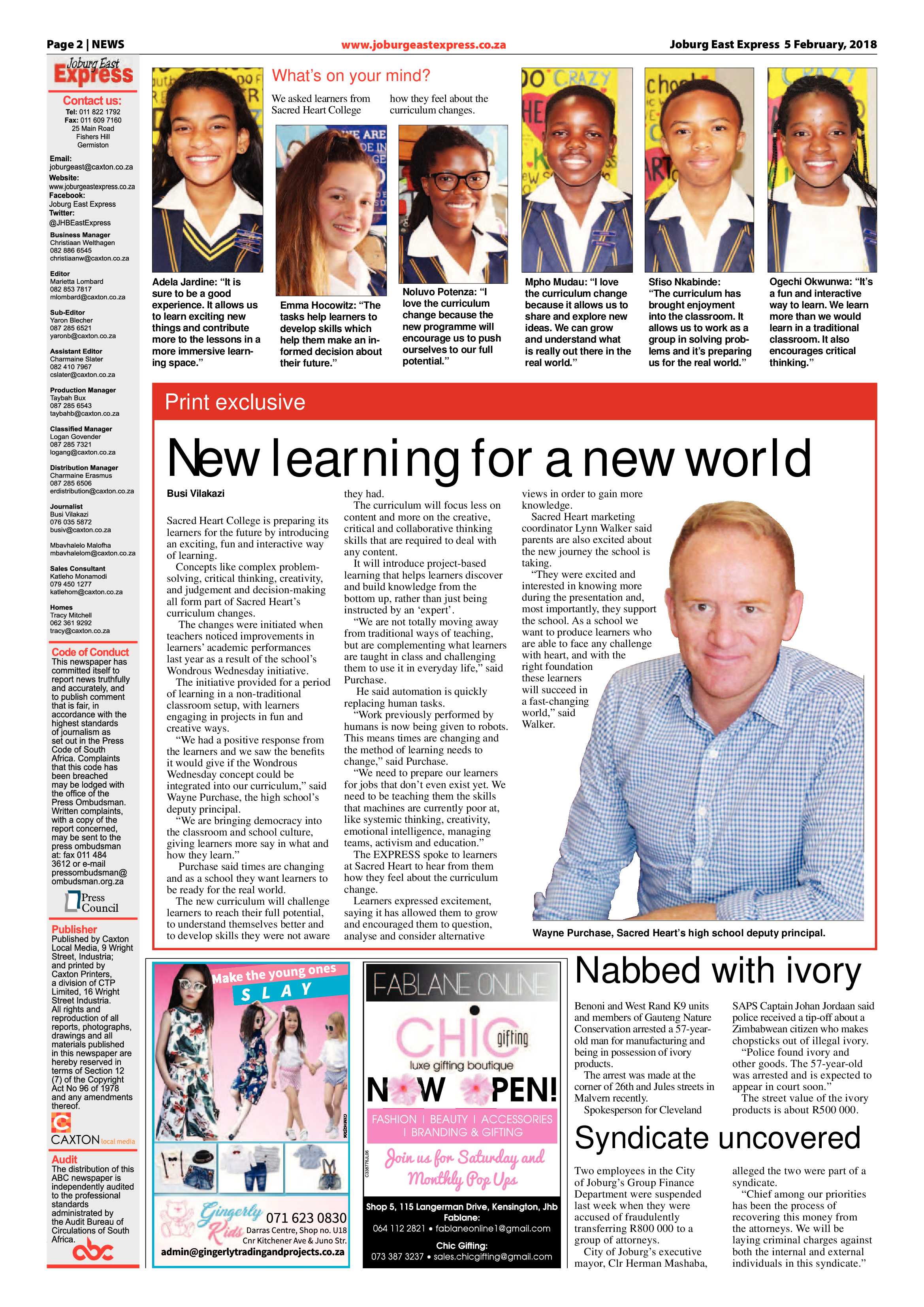 Joburg East Express 06 February 2018 page 2