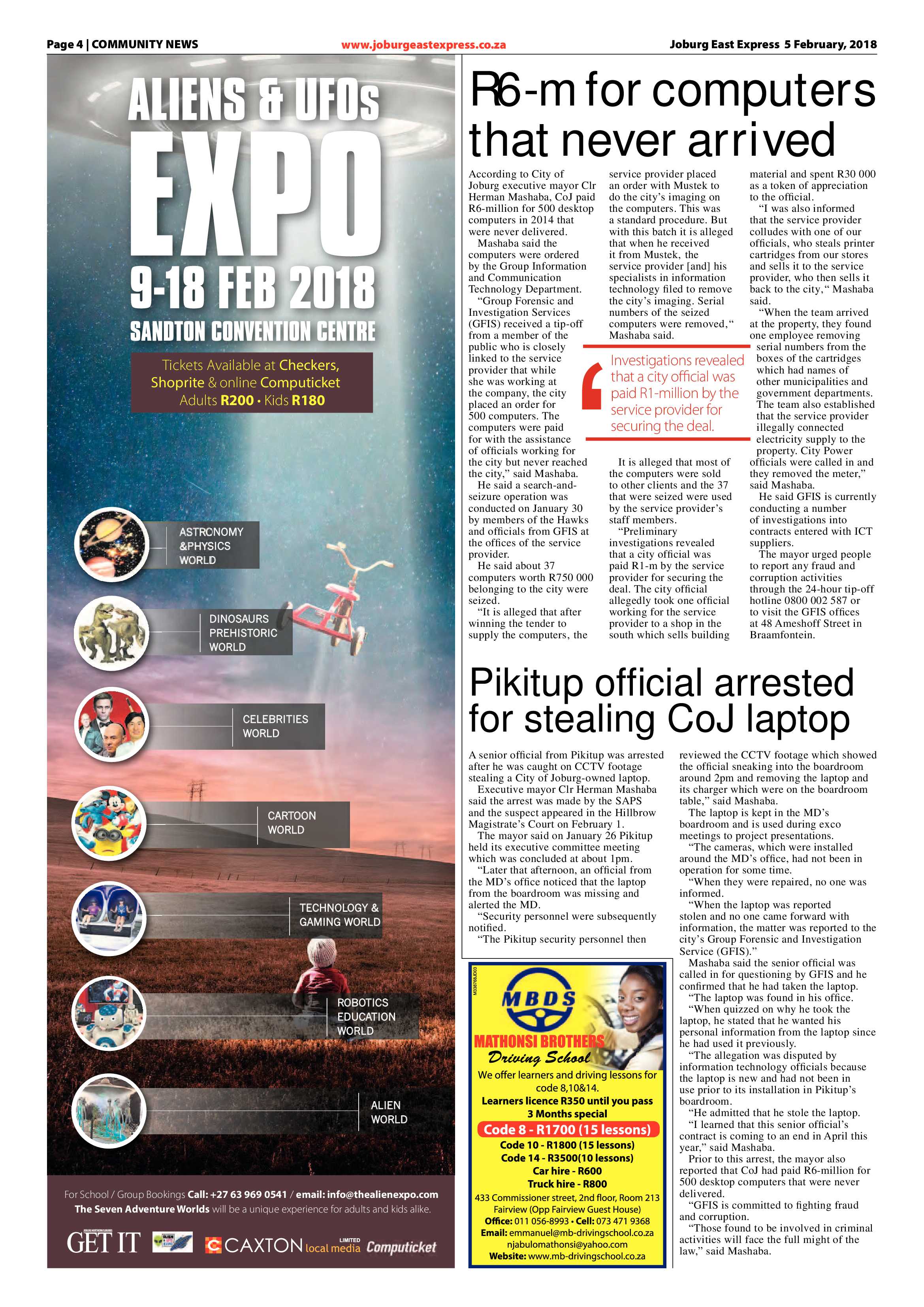 Joburg East Express 06 February 2018 page 4