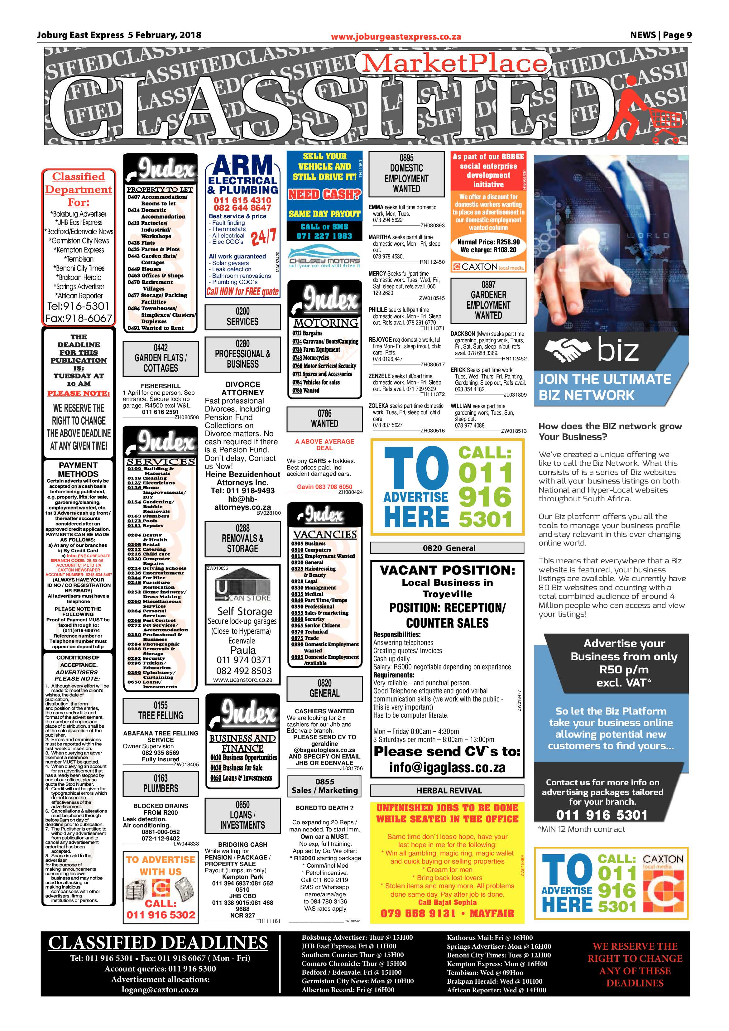 Joburg East Express 06 February 2018 page 9