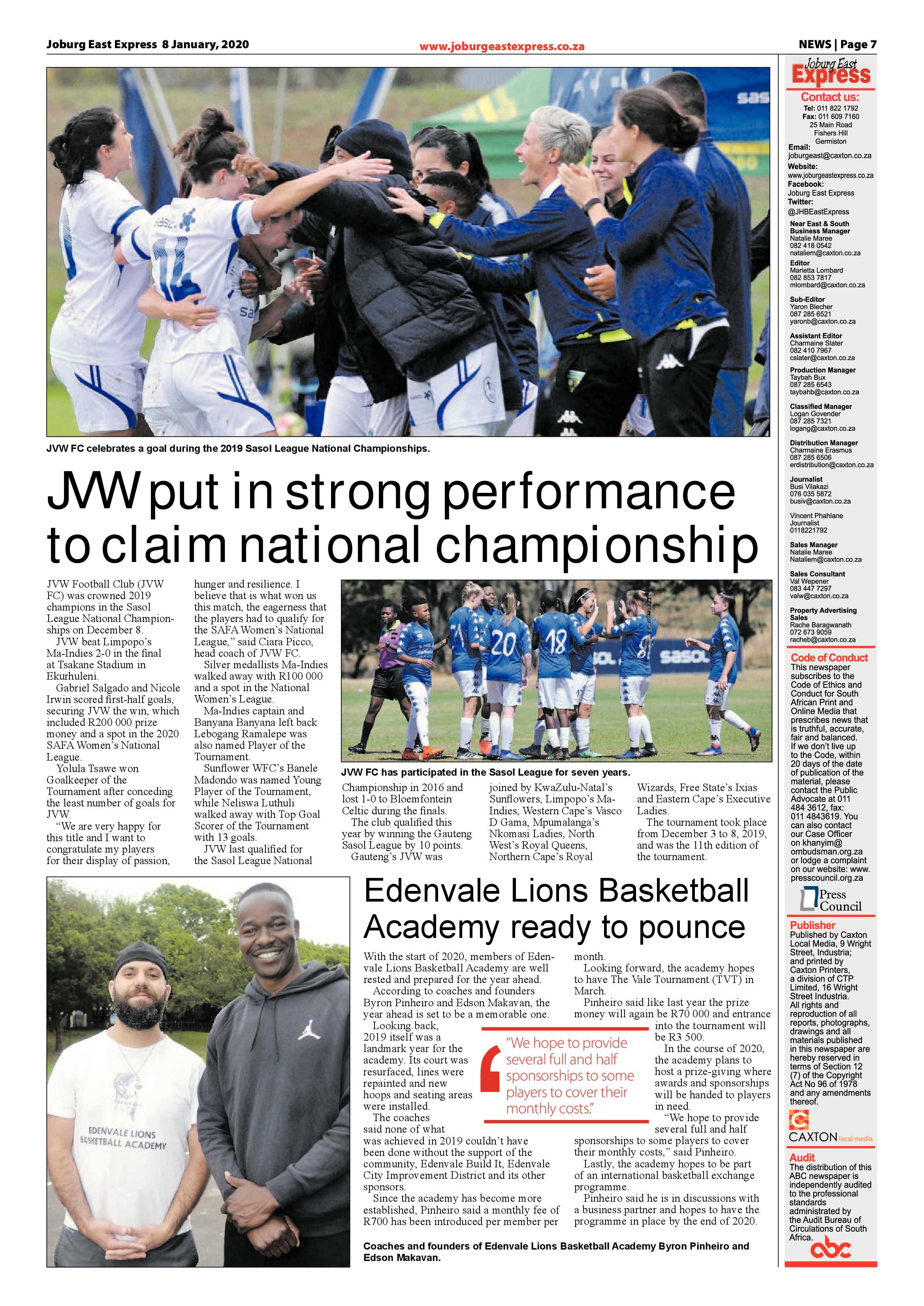 Joburg East Express 07 January 2020 page 7
