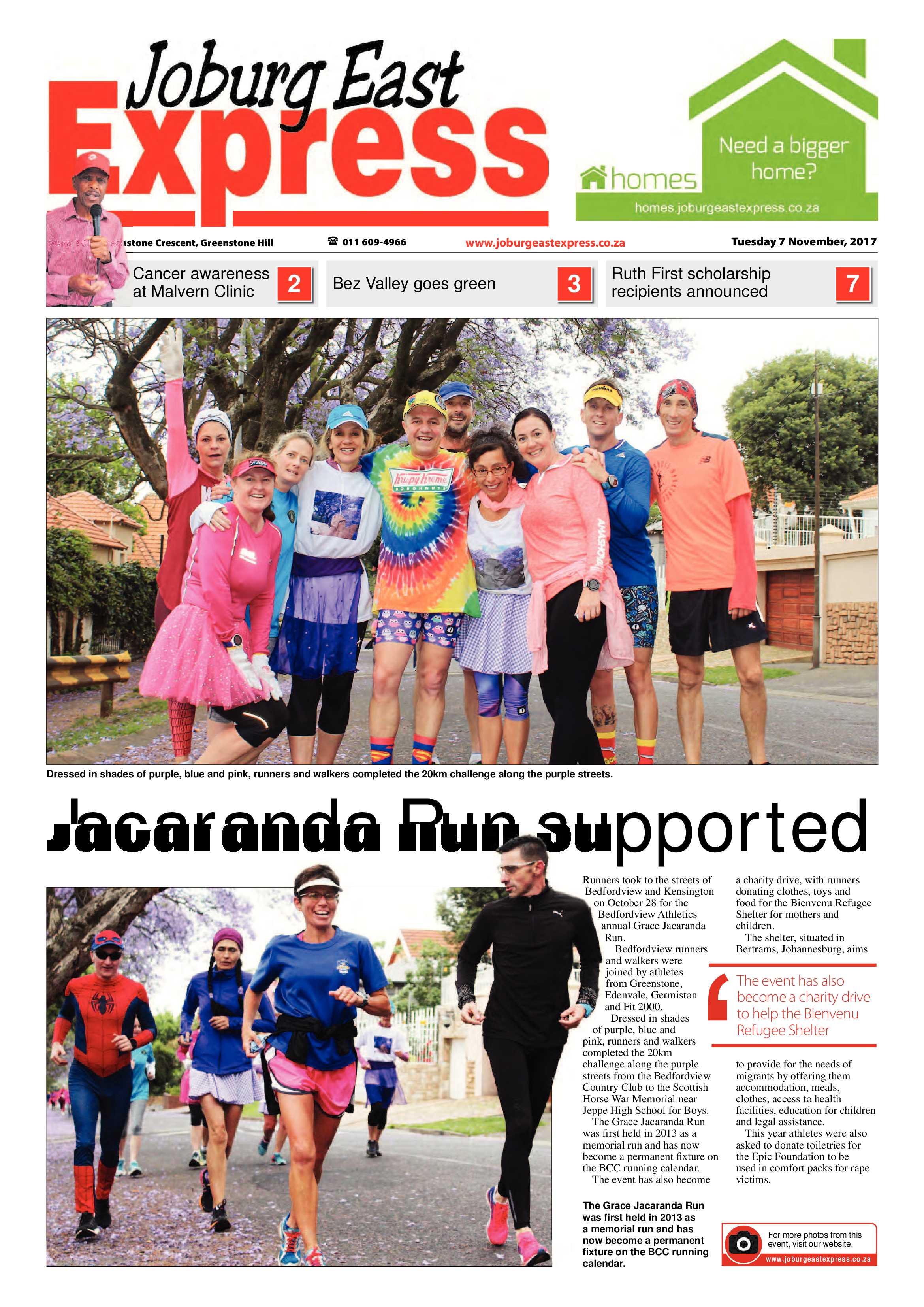 Joburg East Express 07 November 2017 page 1