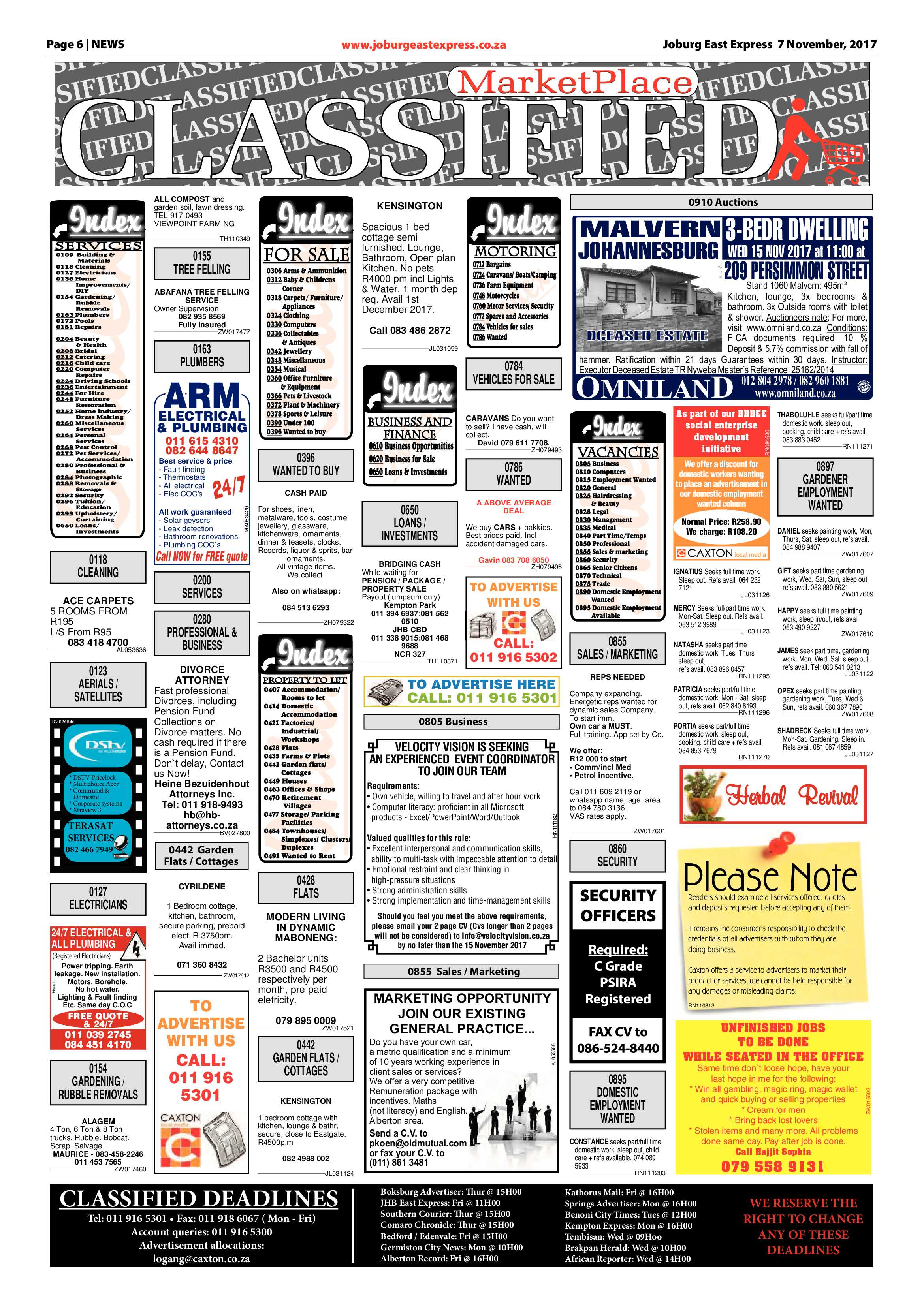 Joburg East Express 07 November 2017 page 6