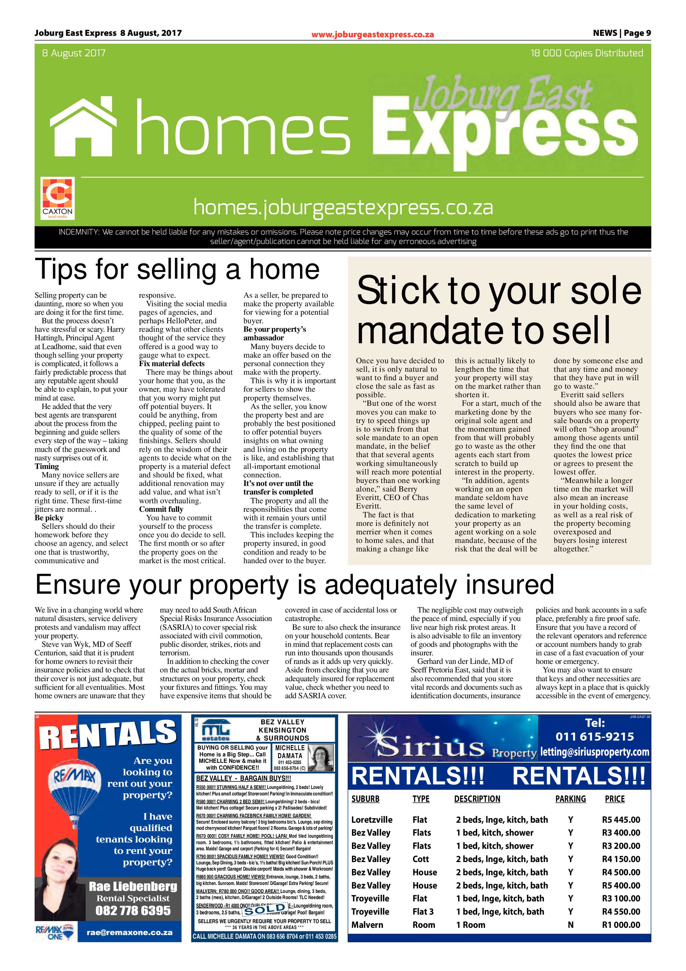 Joburg East Express 08 August 2017 page 9