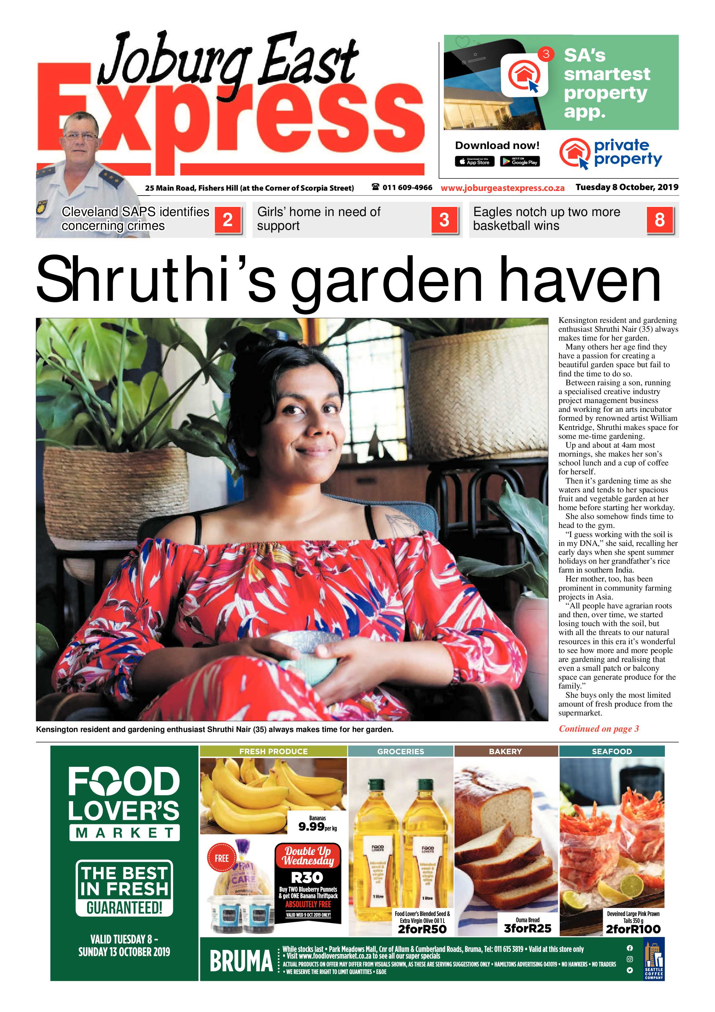 Joburg East Express 08 October 2019 page 1