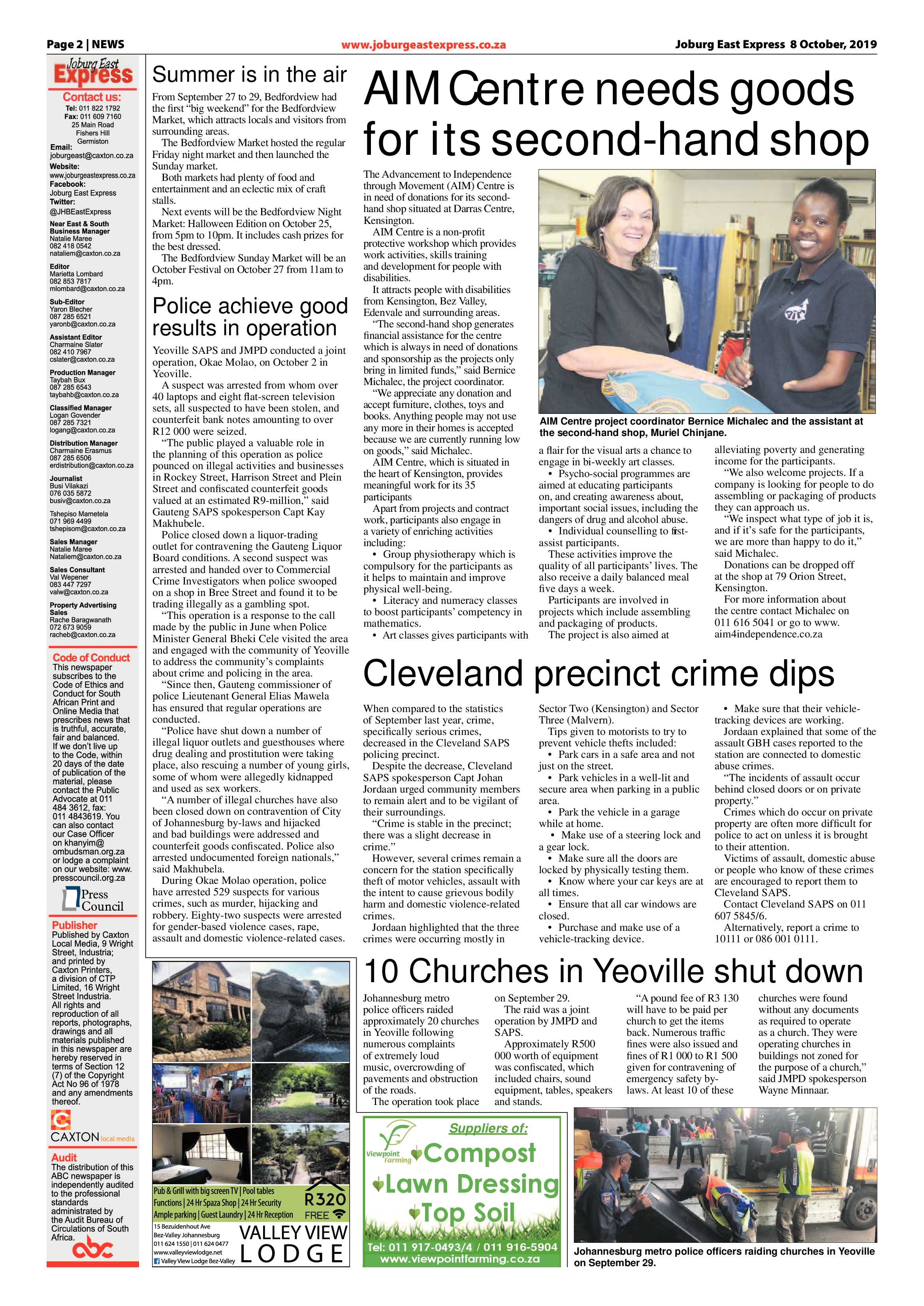 Joburg East Express 08 October 2019 page 2