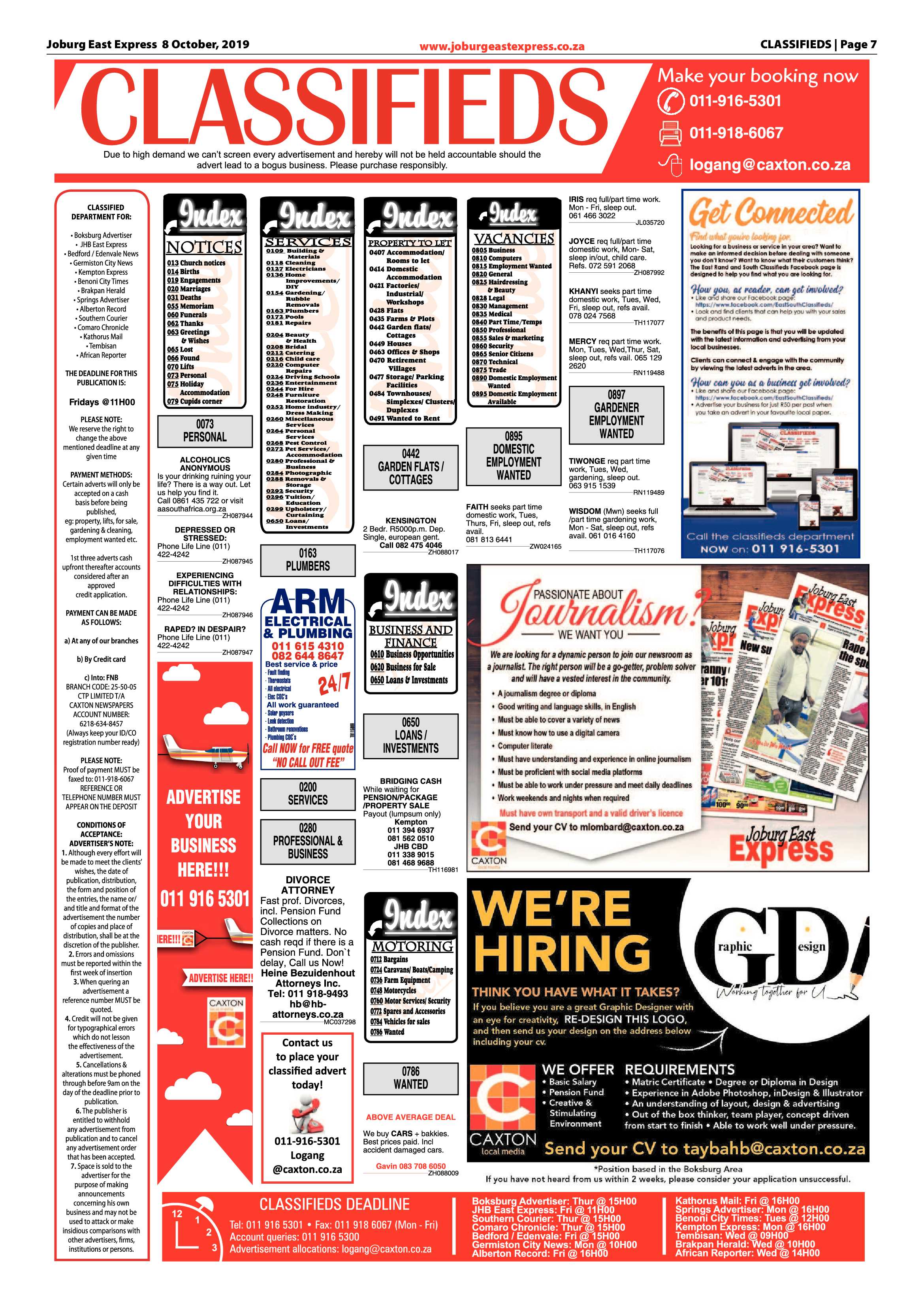 Joburg East Express 08 October 2019 page 7