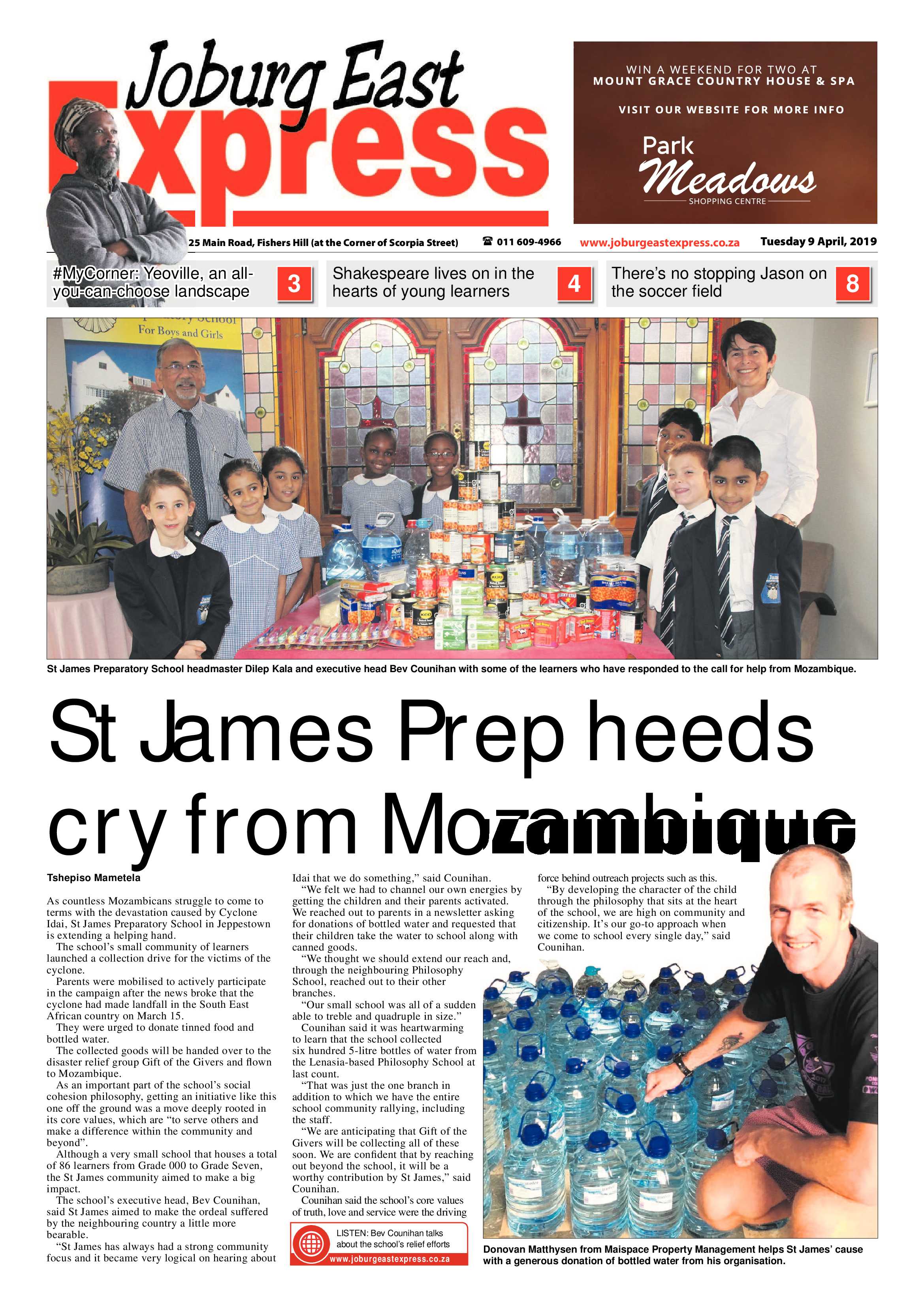 Joburg East Express 09 April 2019 page 1