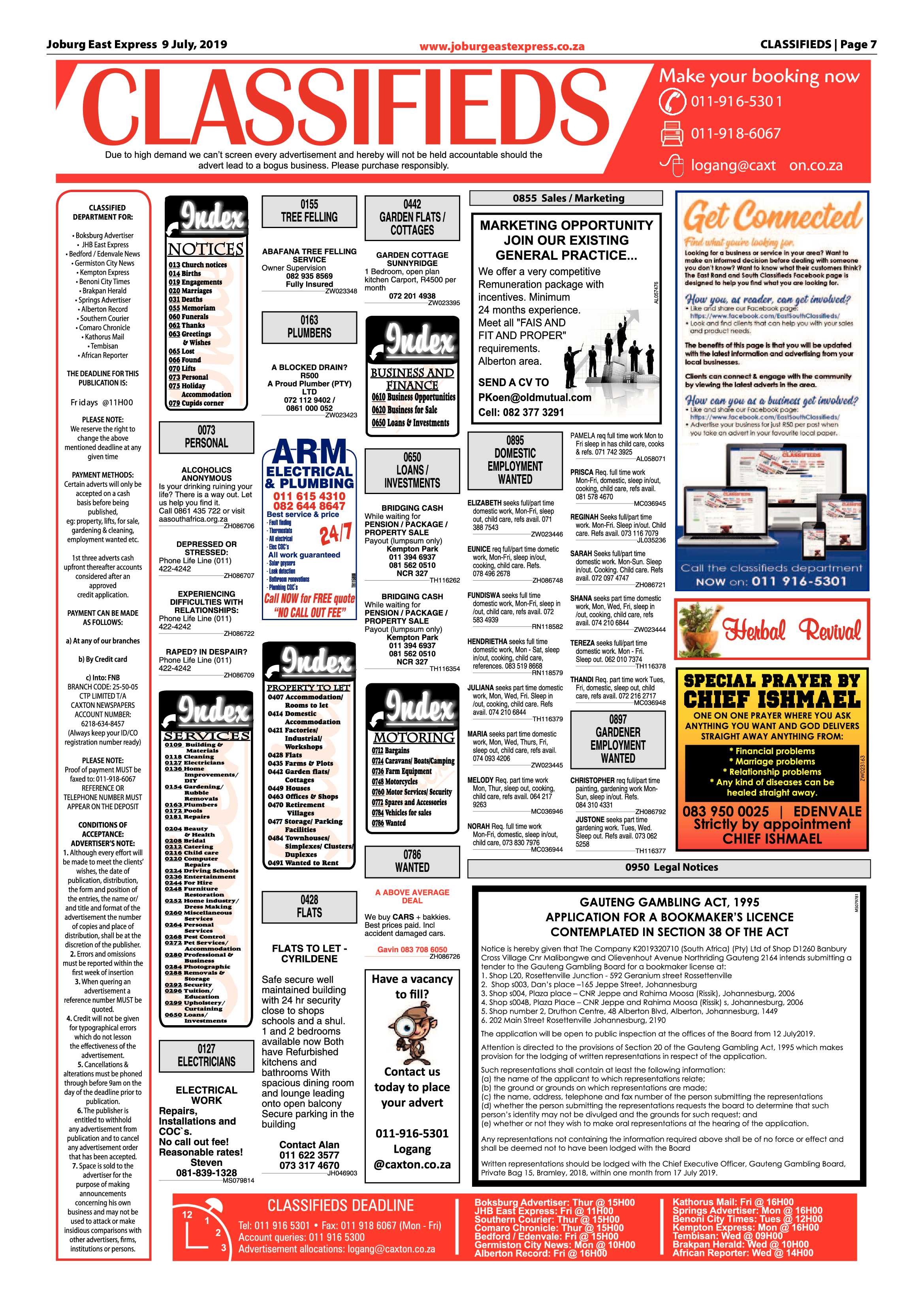 Joburg East Express 09 July 2019 page 7