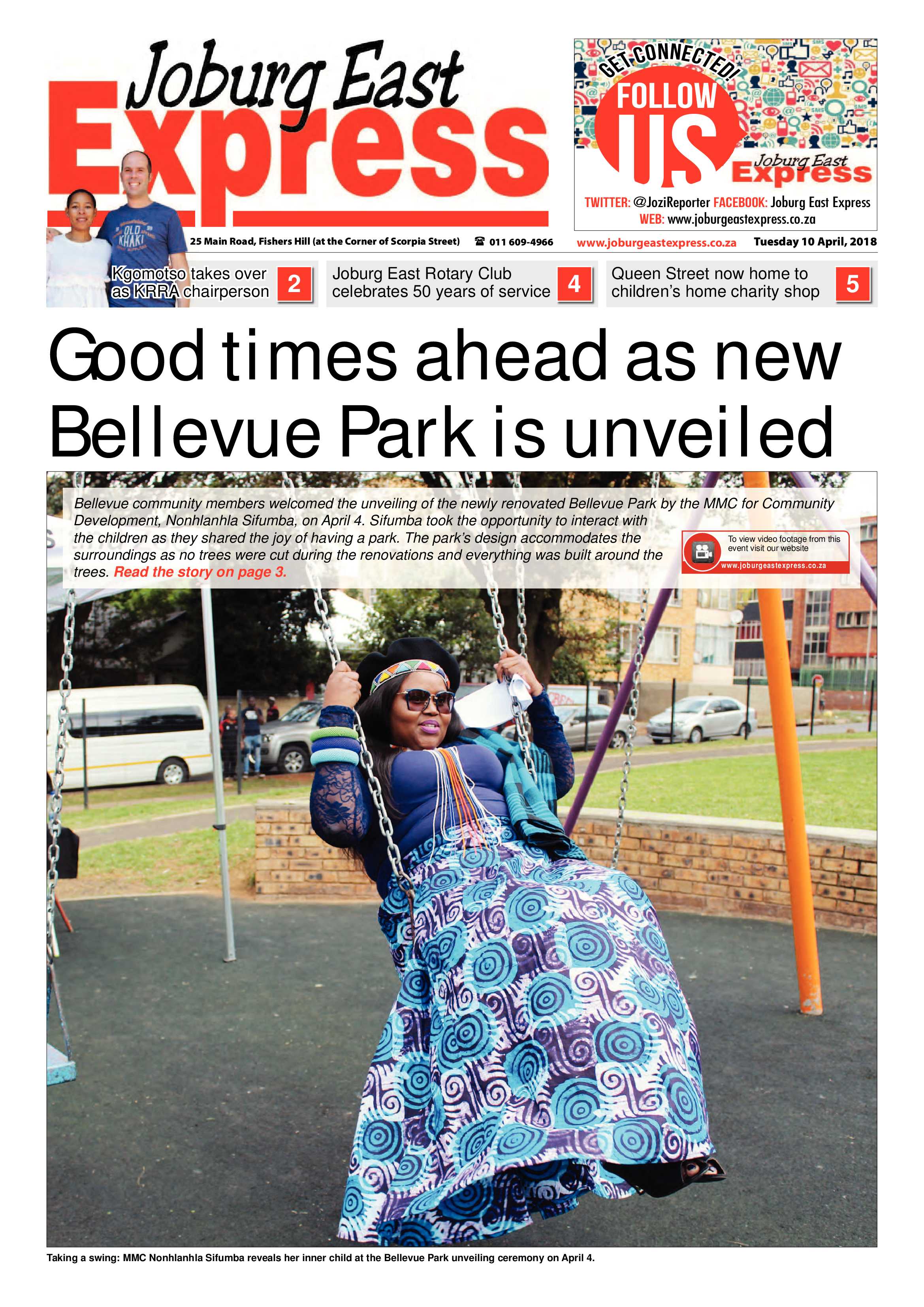 Joburg East Express 10 April 2018 page 1