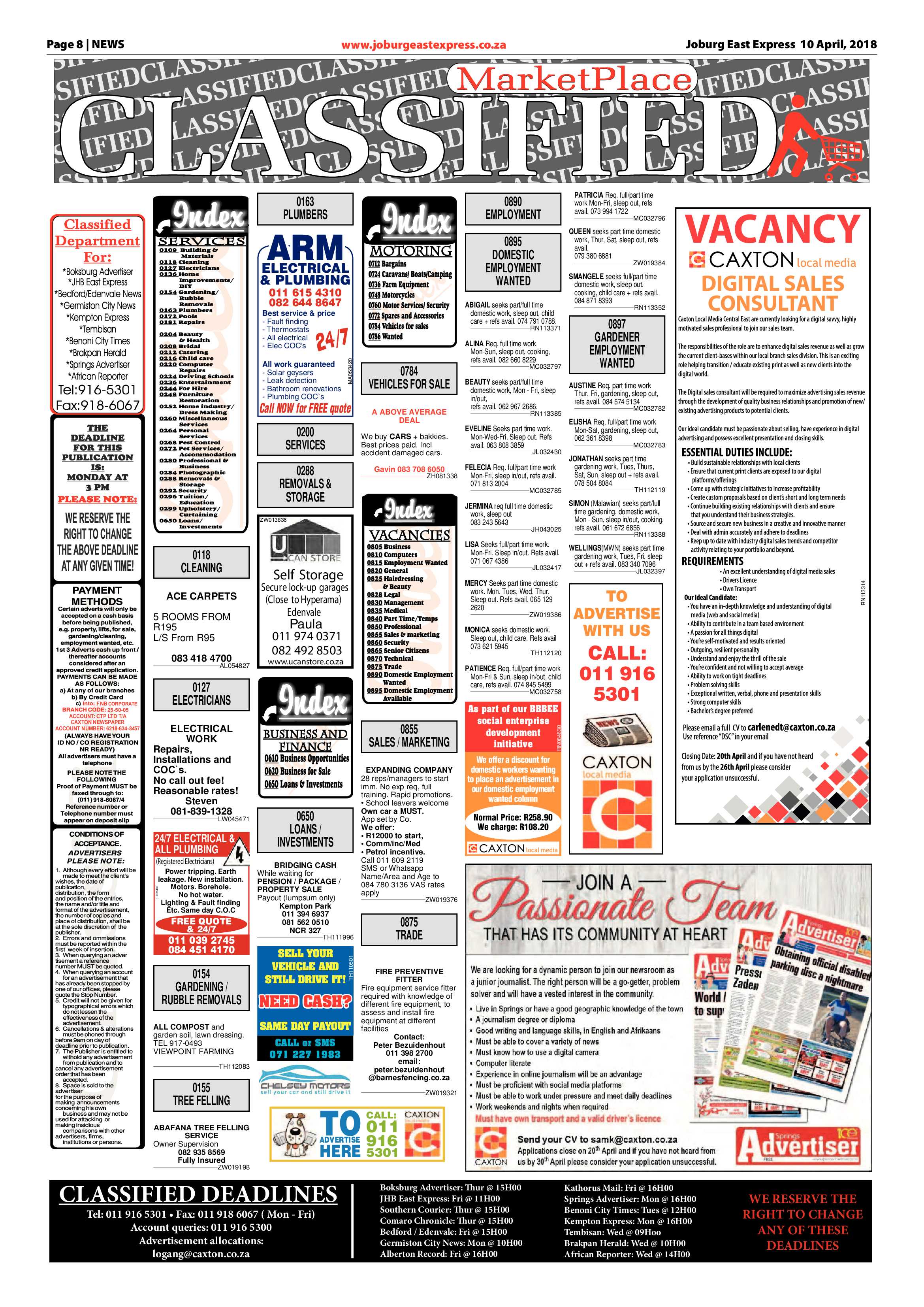 Joburg East Express 10 April 2018 page 8