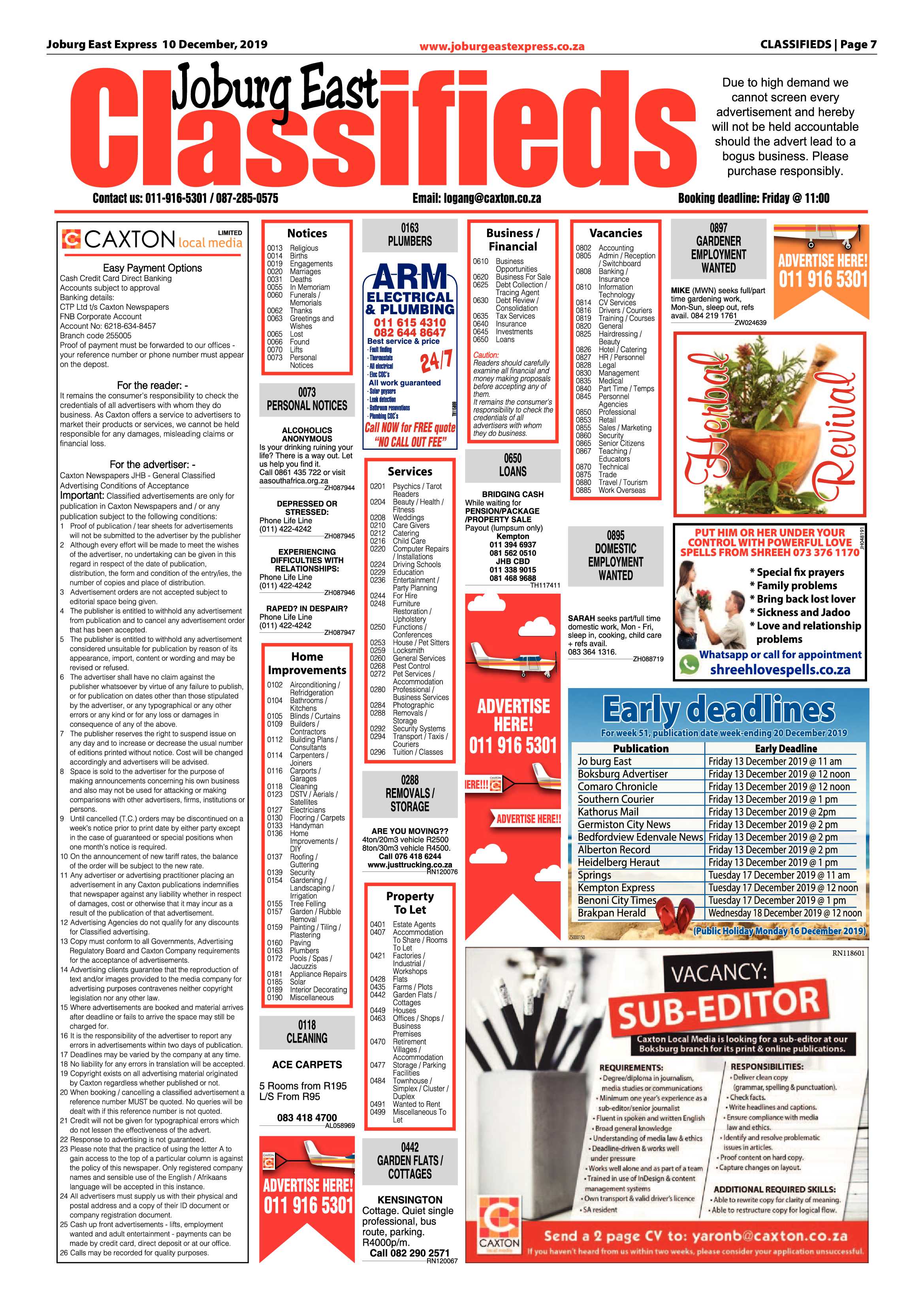 Joburg East Express 10 December 2019 page 7