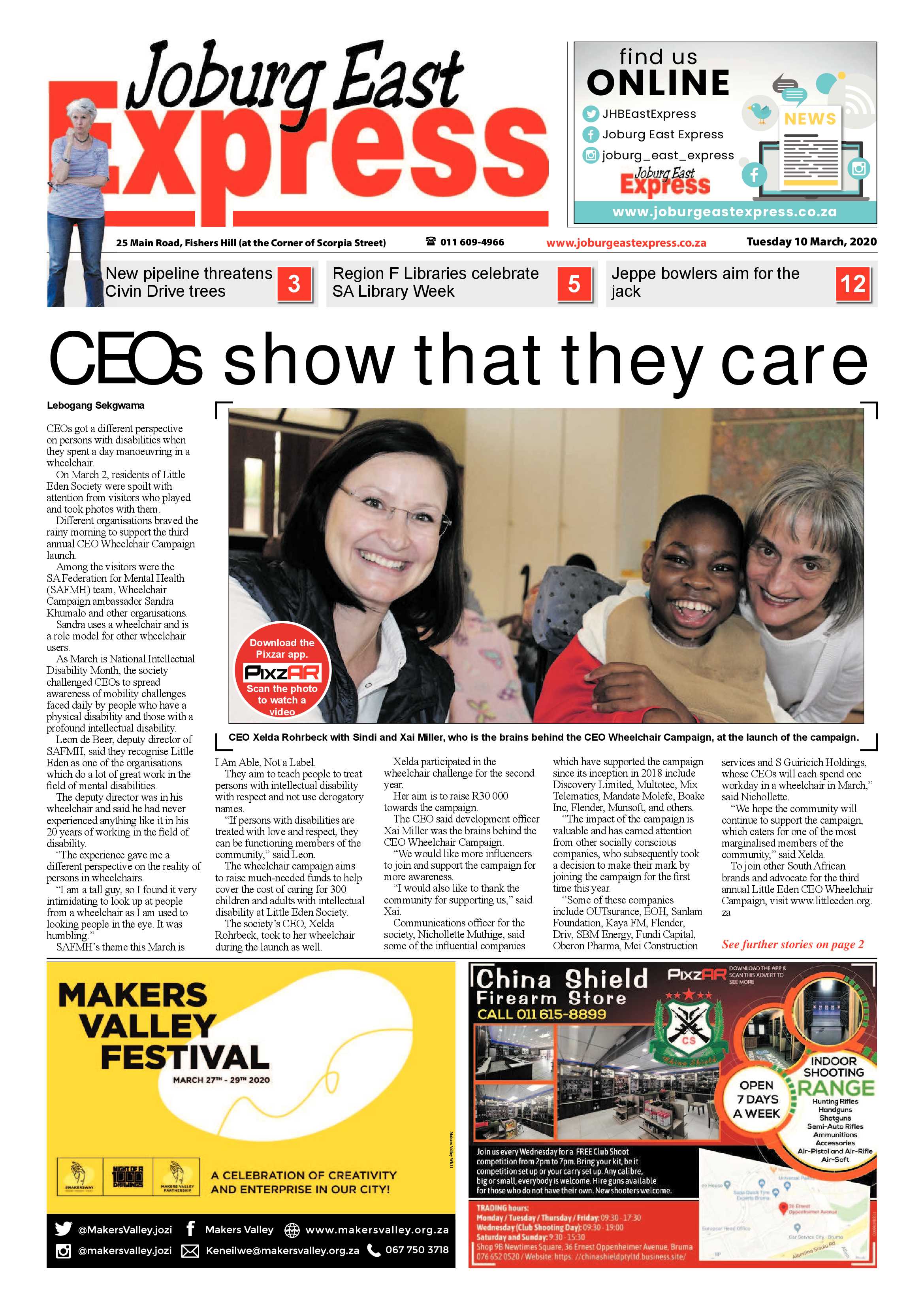 Joburg East Express 10 March 2020 page 1
