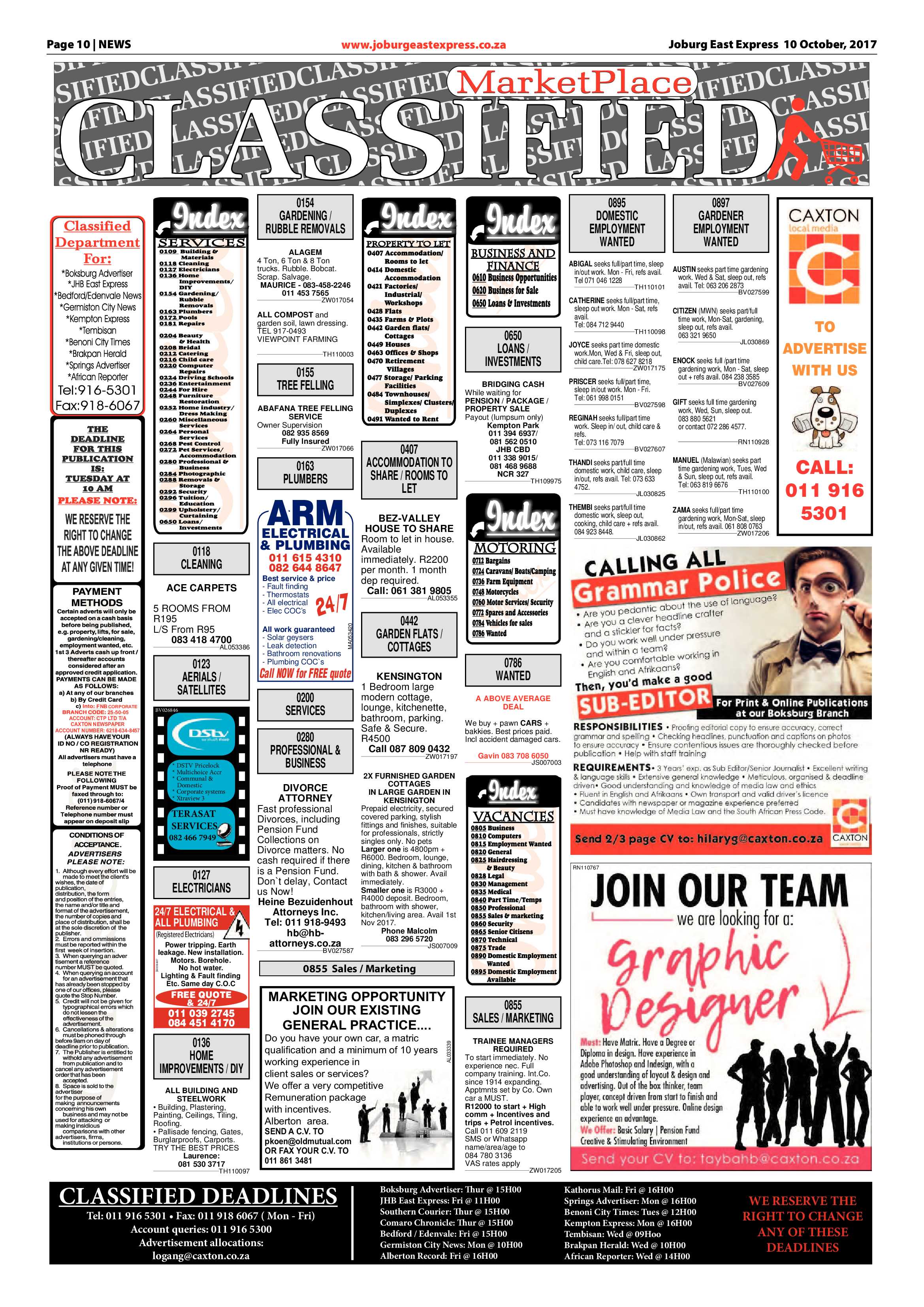 Joburg East Express 10 October 2017 page 10