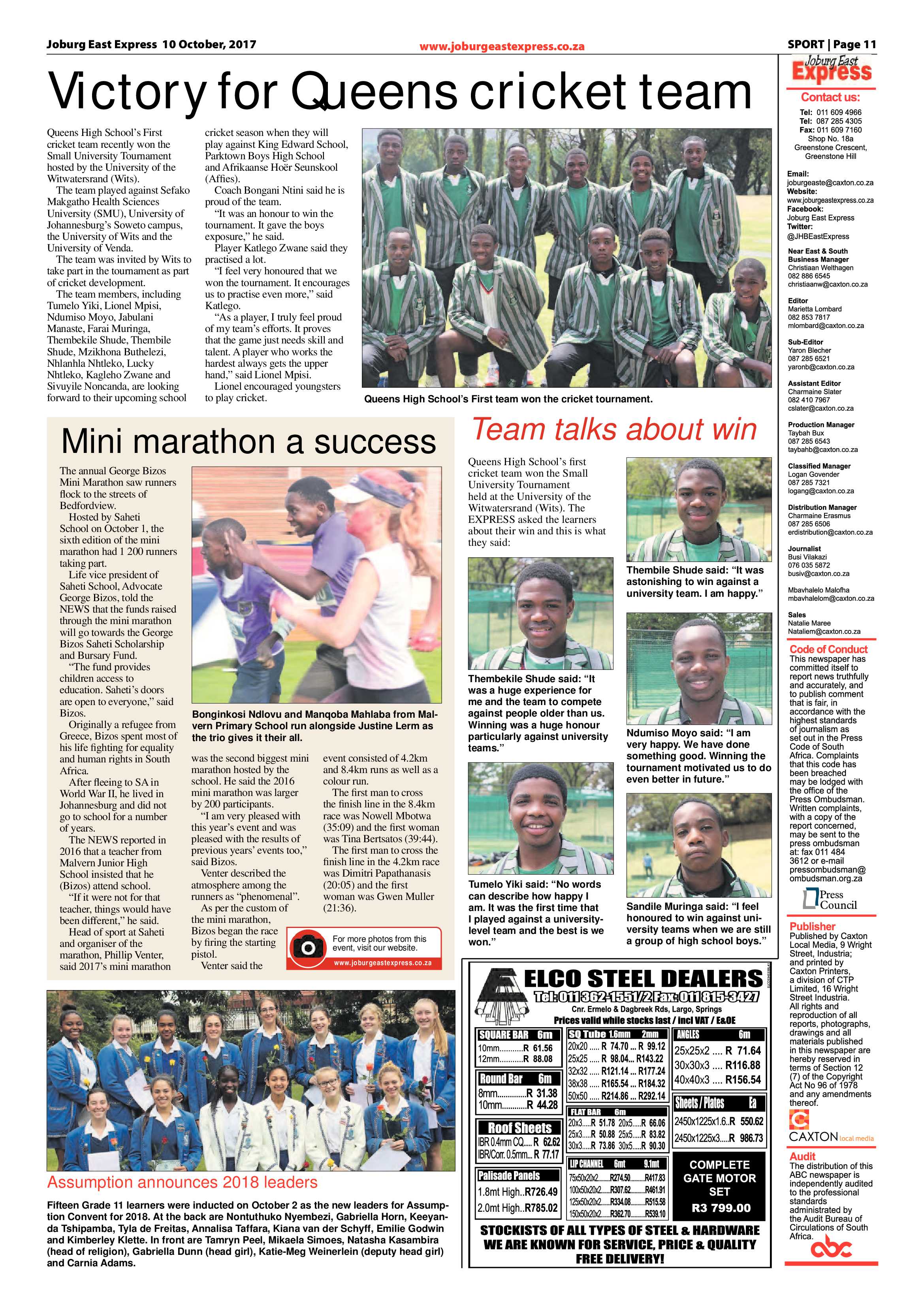 Joburg East Express 10 October 2017 page 11