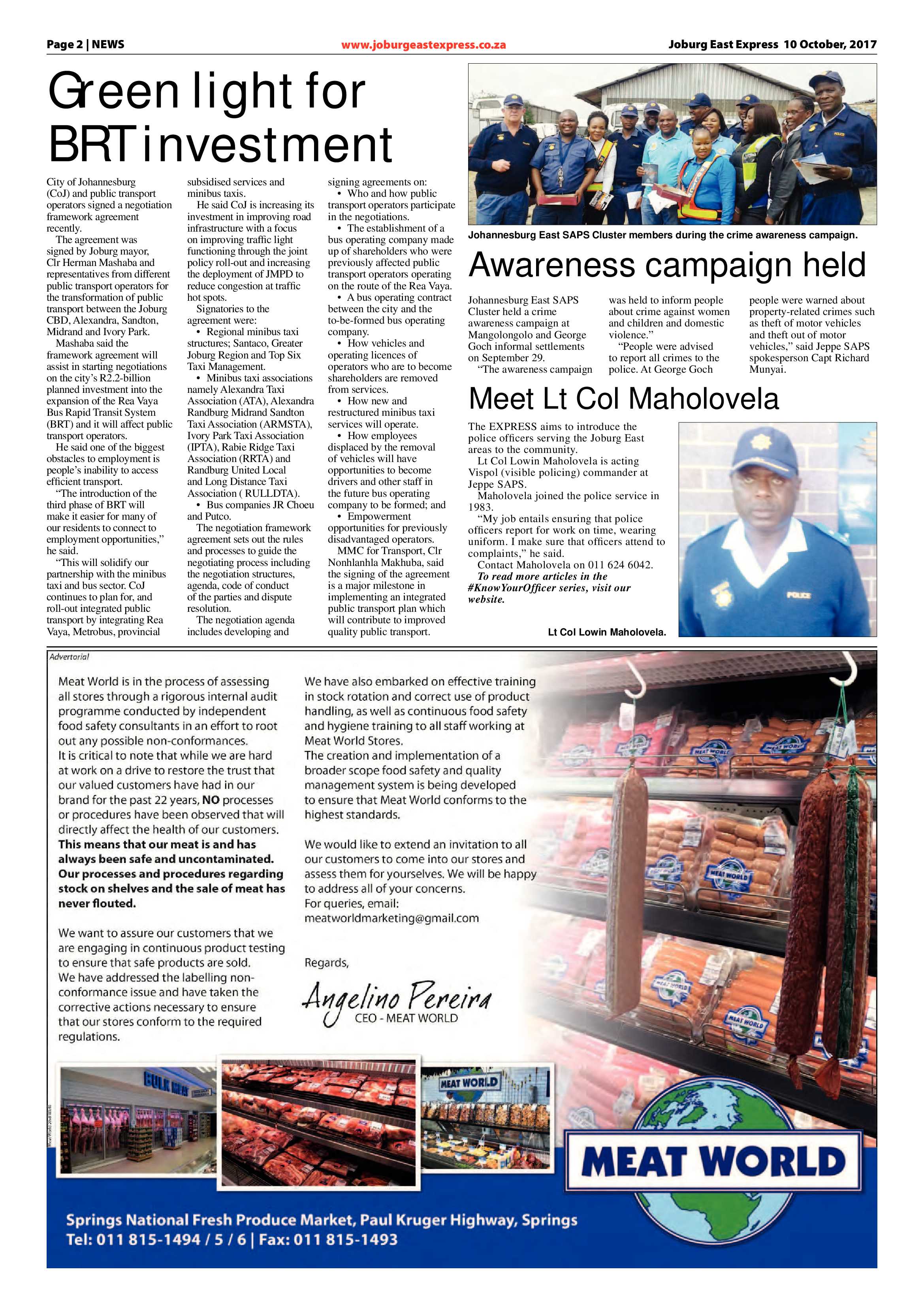 Joburg East Express 10 October 2017 page 2