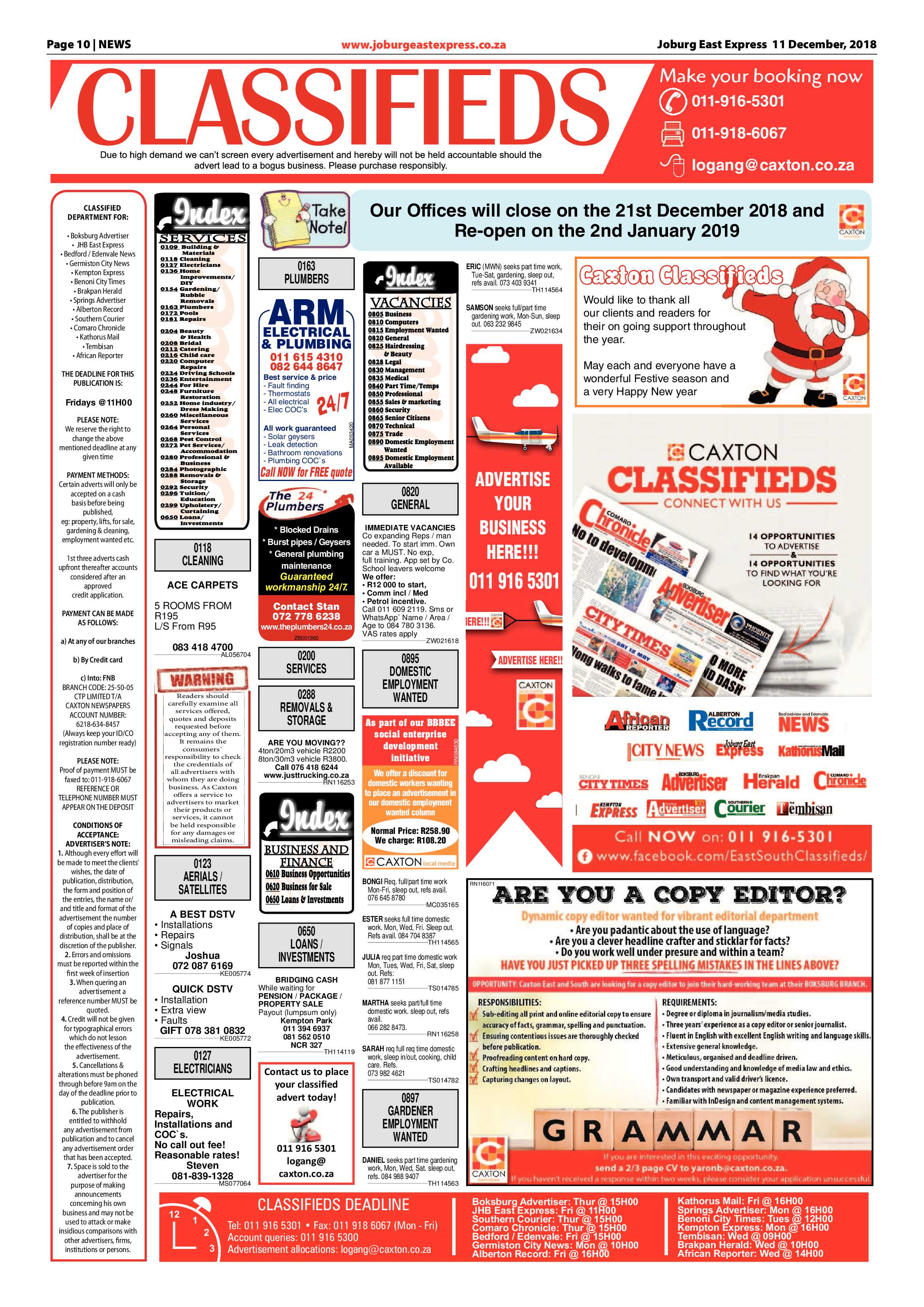 Joburg East Express 11 December 2018 page 10