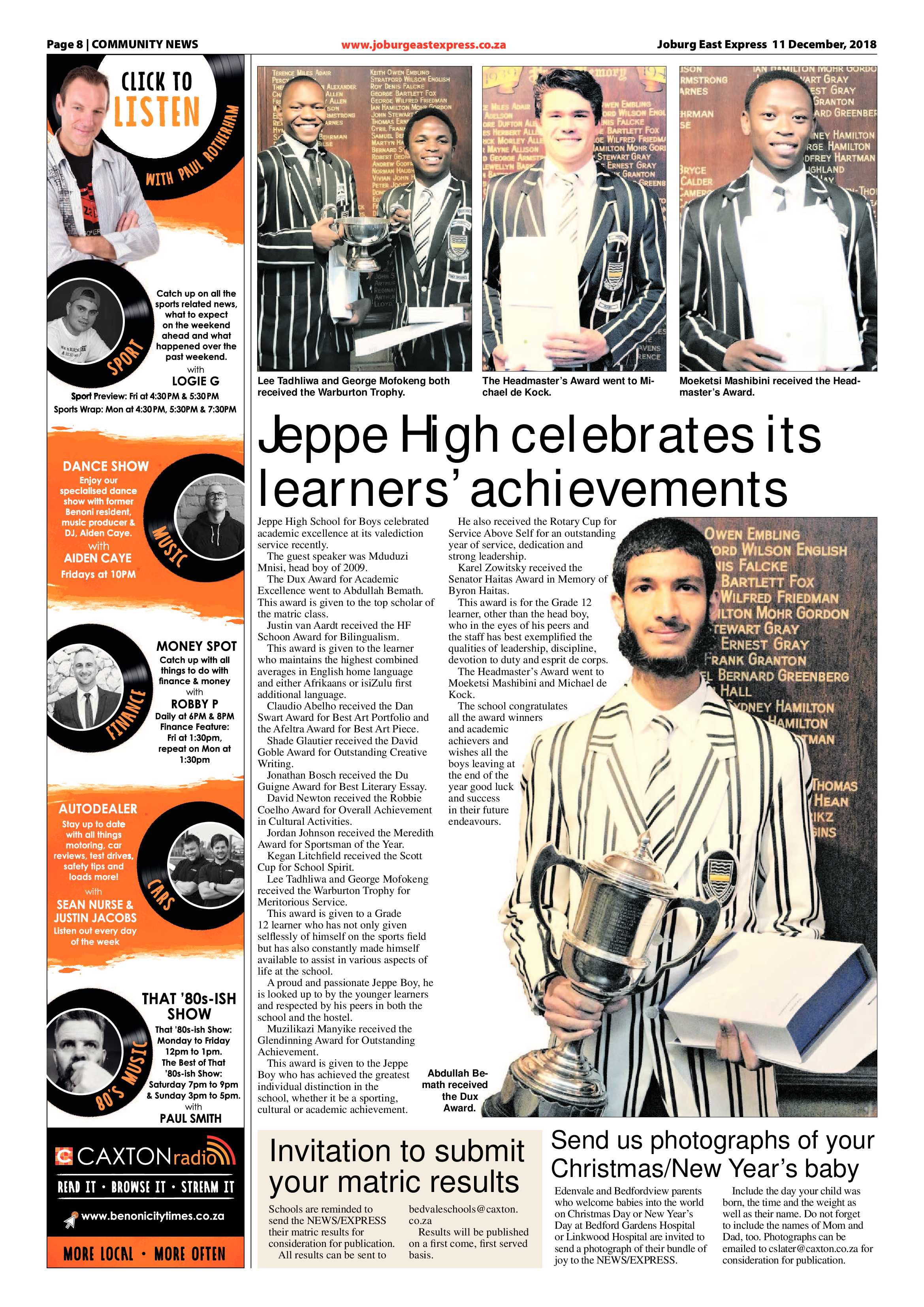 Joburg East Express 11 December 2018 page 8