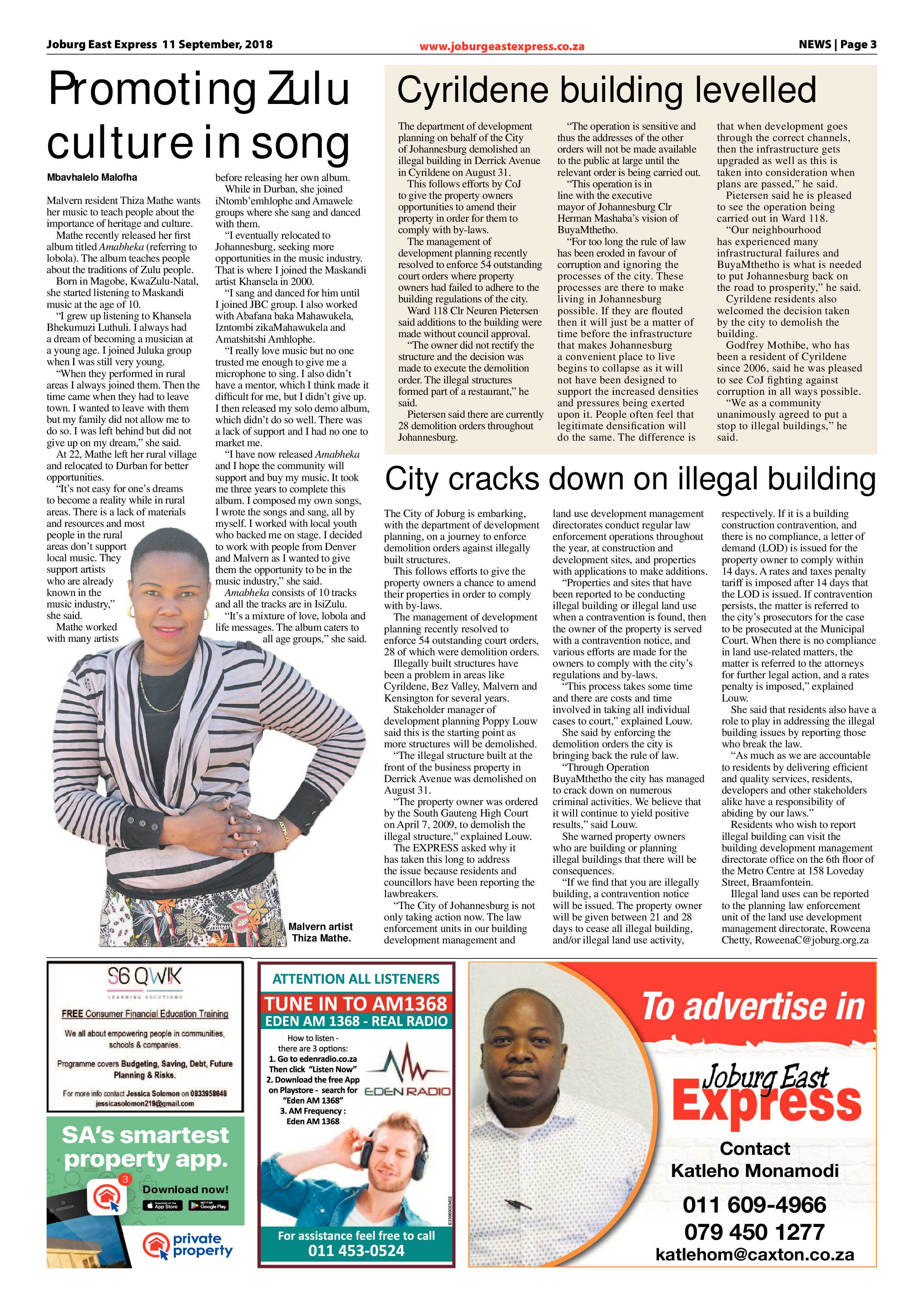Joburg East Express 11 September 2018 page 3