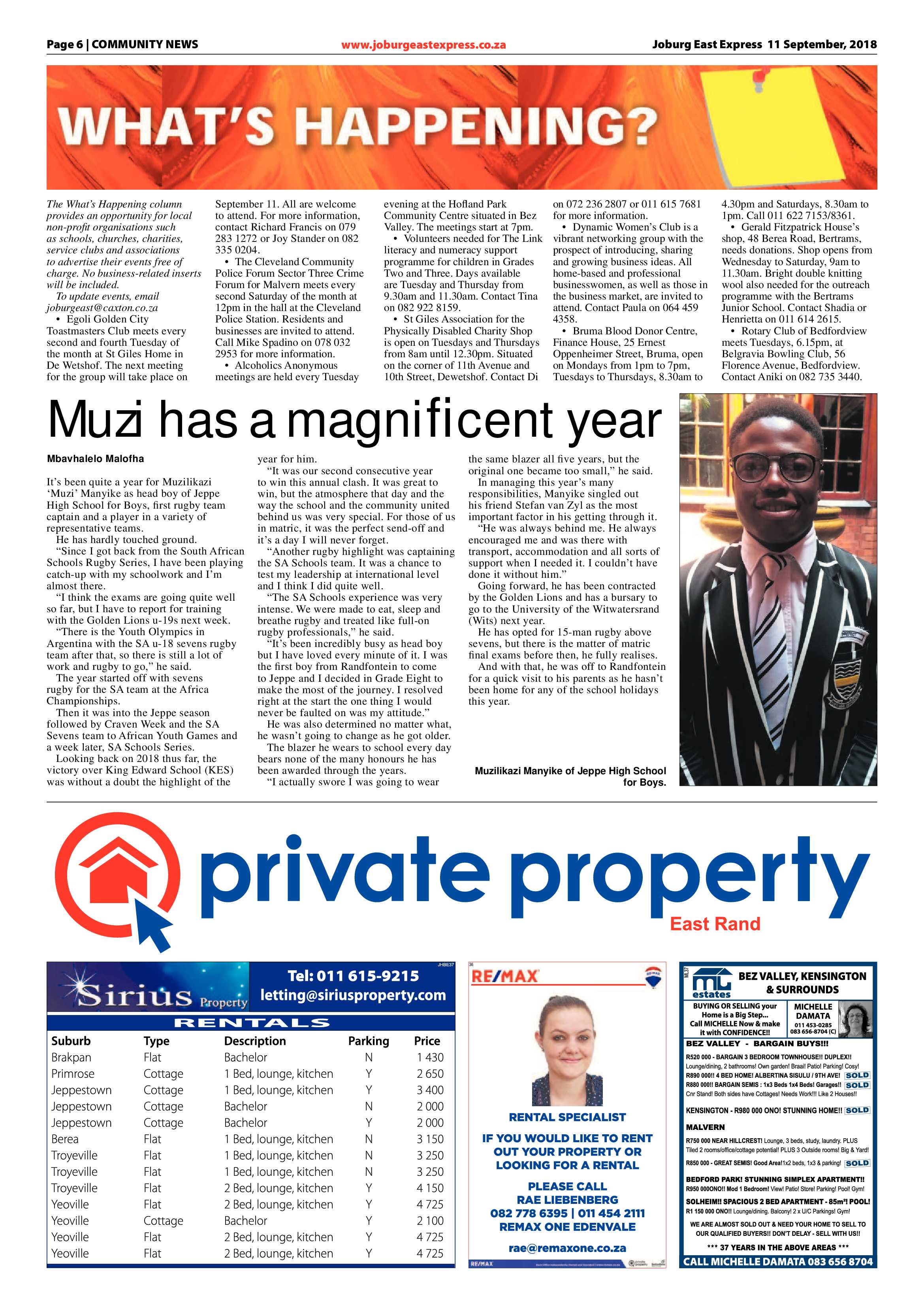 Joburg East Express 11 September 2018 page 6