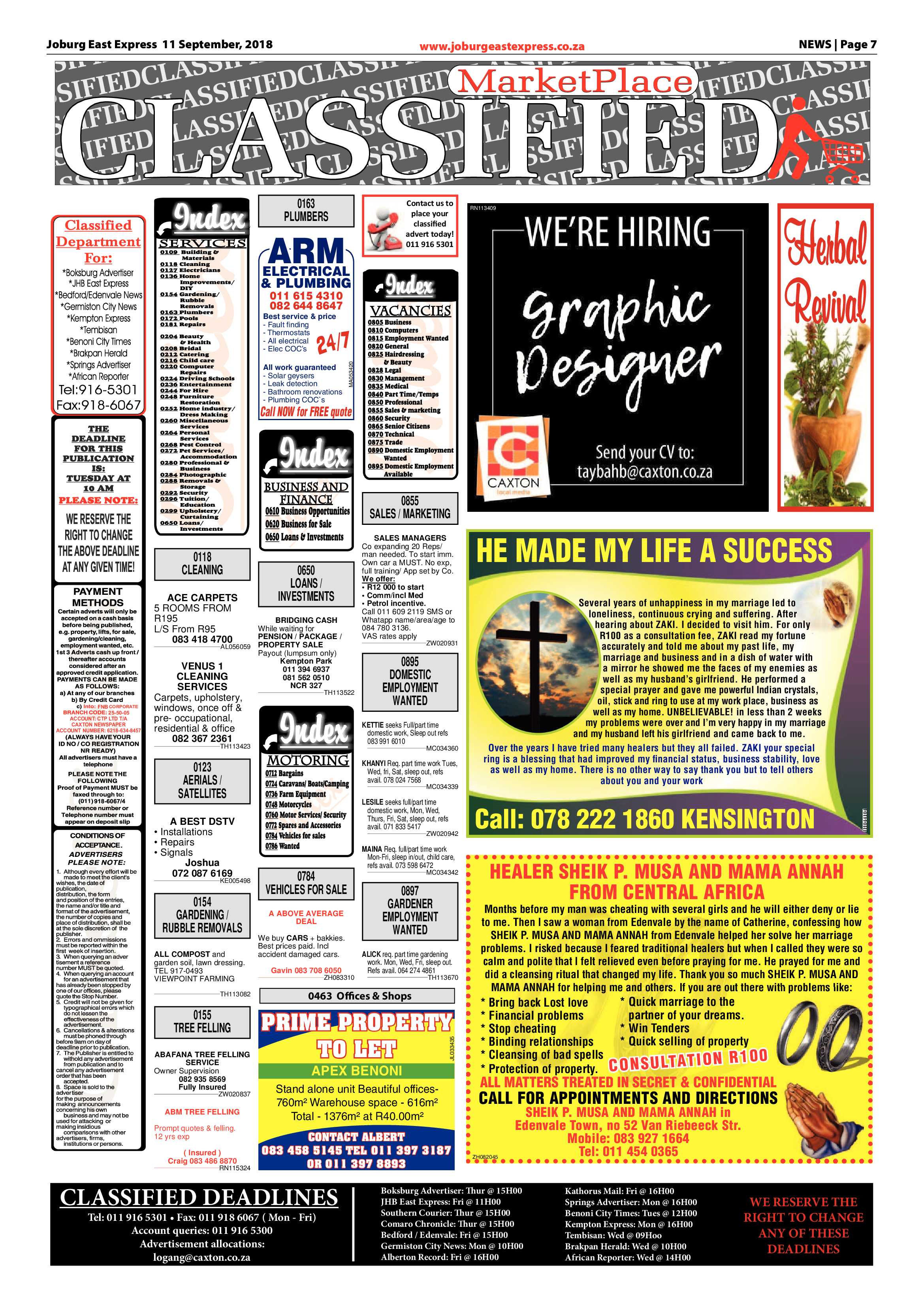 Joburg East Express 11 September 2018 page 7