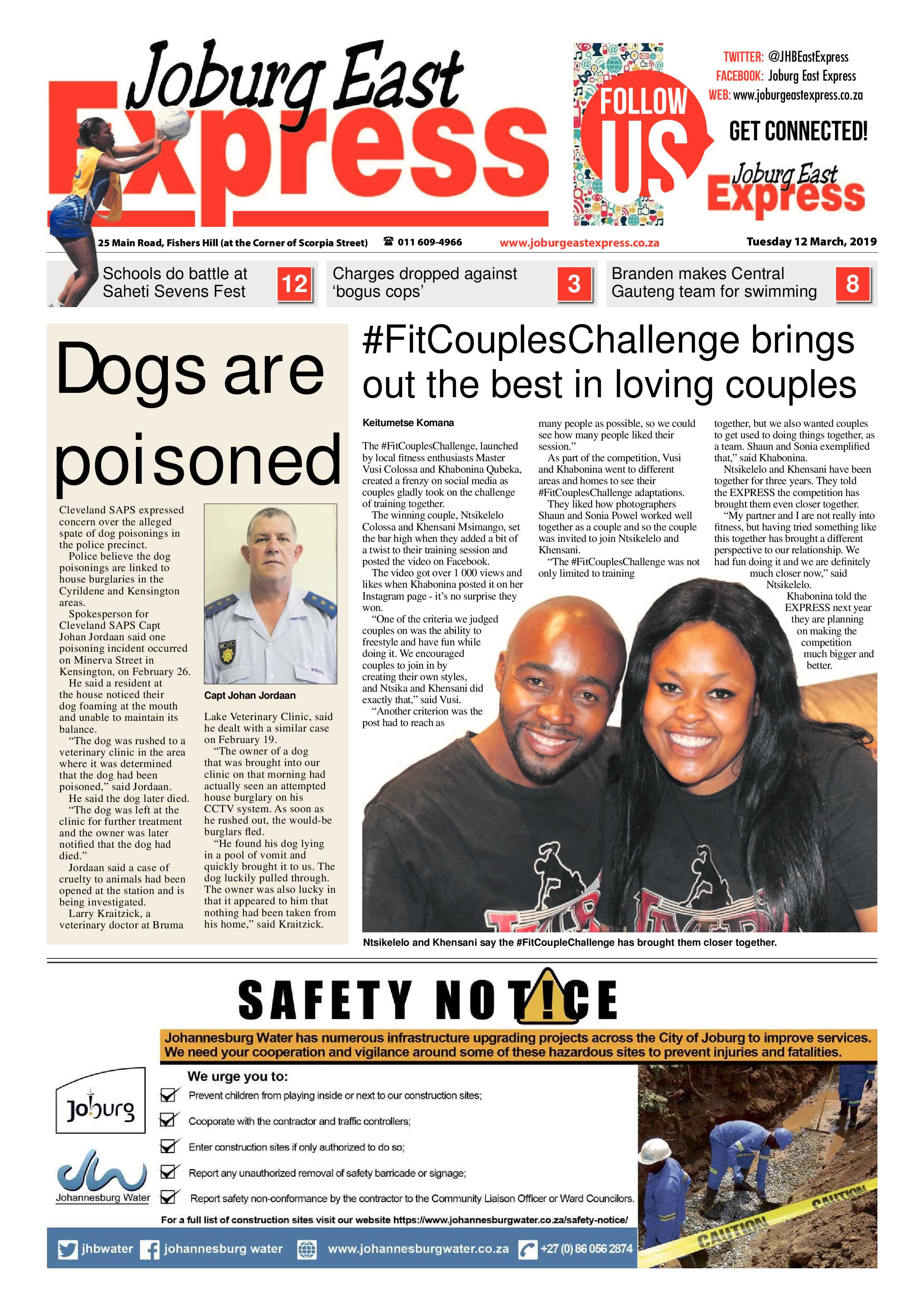 Joburg East Express 12 March 2019 page 1