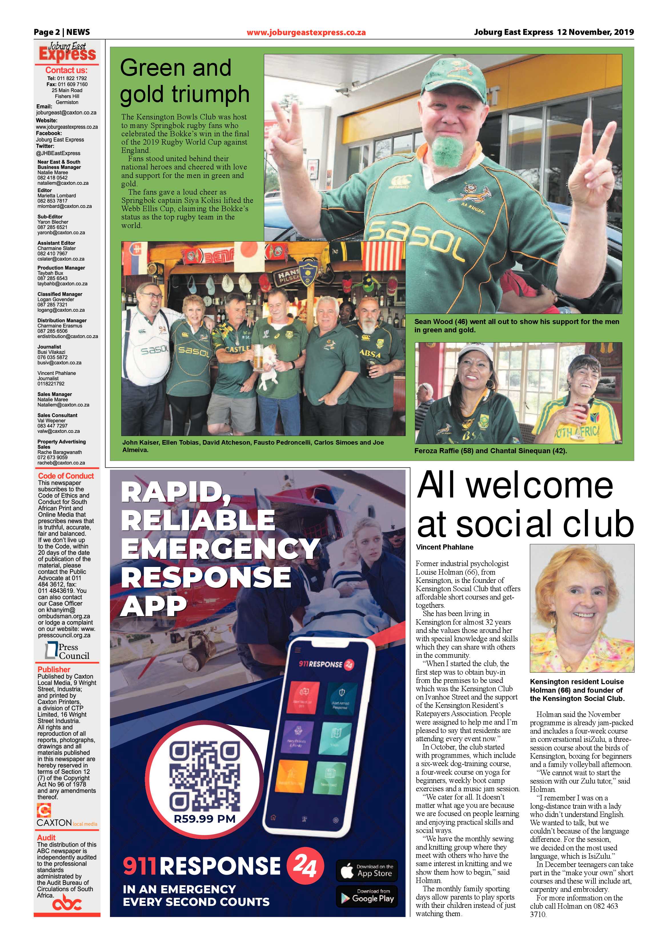 Joburg East Express 12 November 2019 page 2