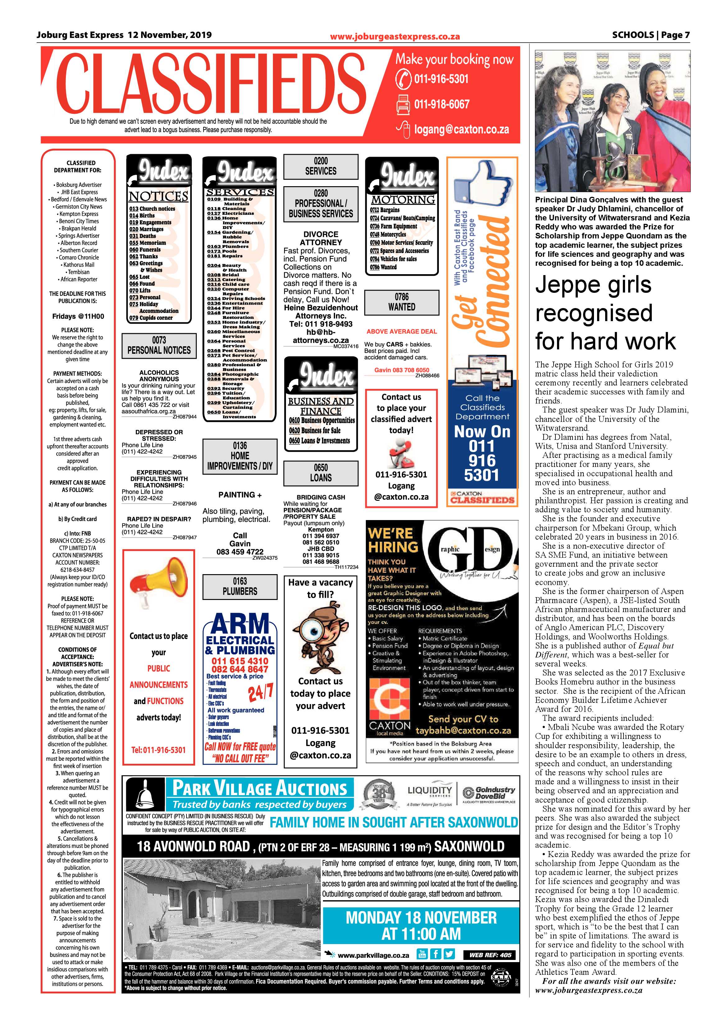 Joburg East Express 12 November 2019 page 7