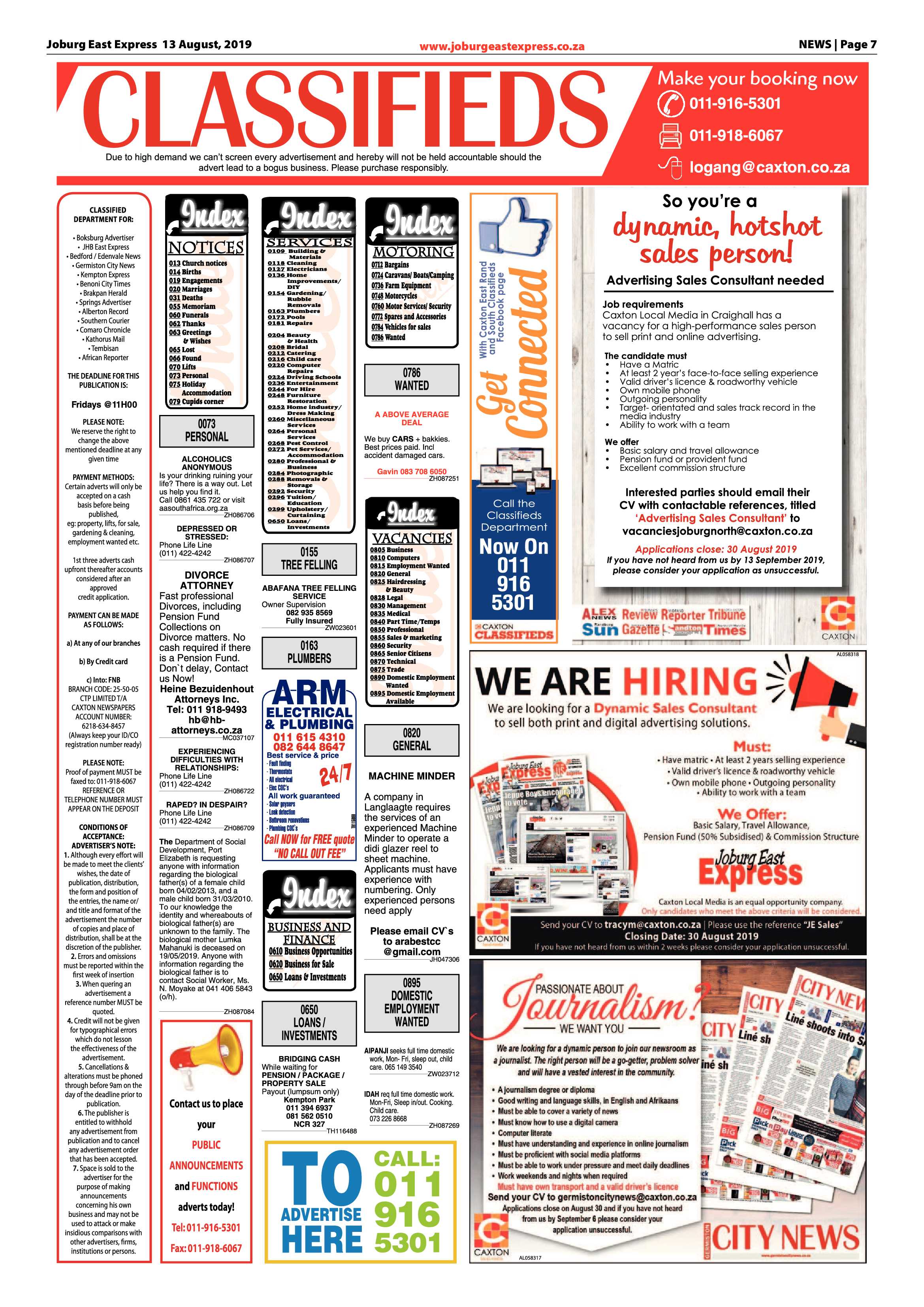 Joburg East Express 13 August 2019 page 7