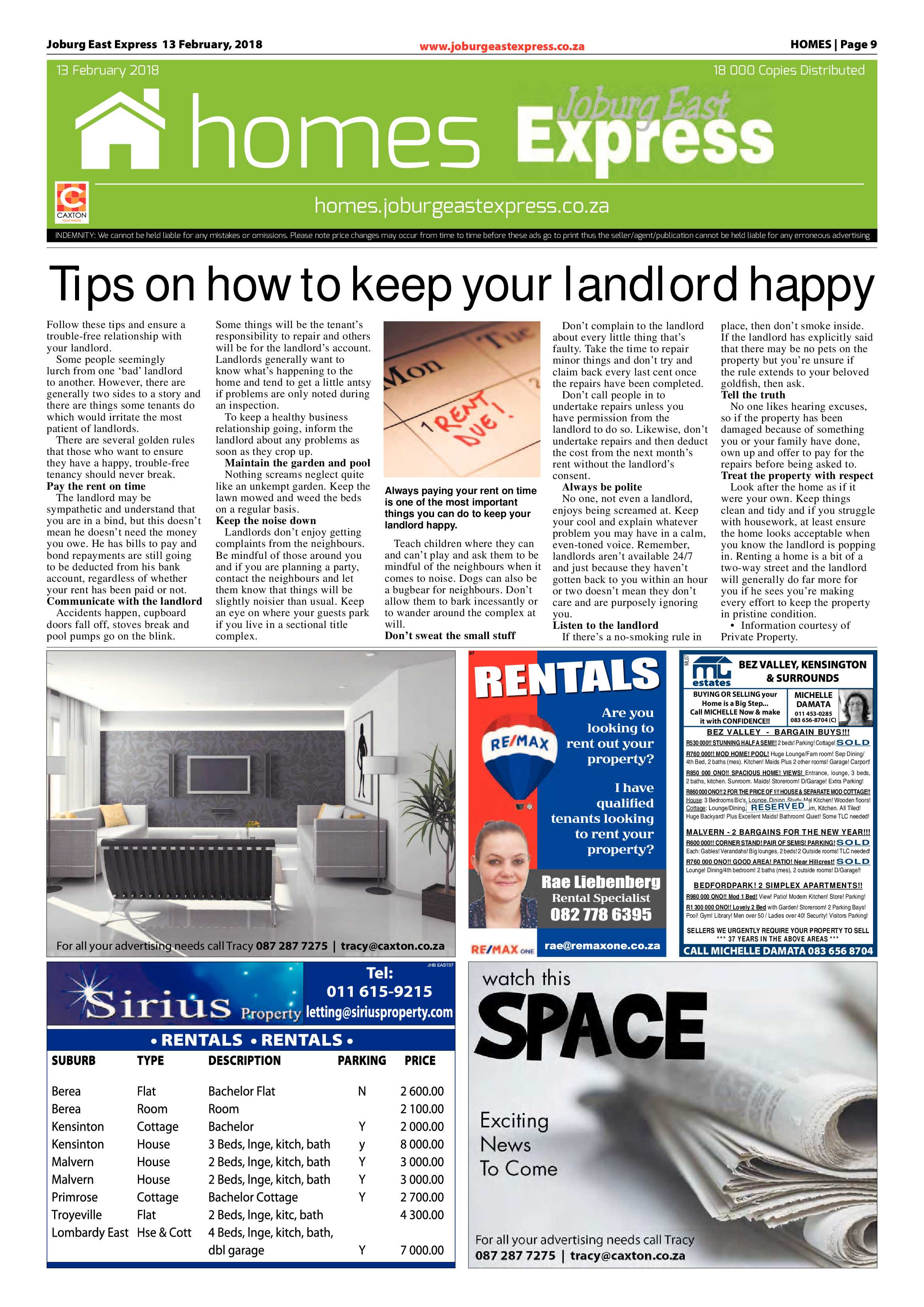 Joburg East Express 13 February 2018 page 9