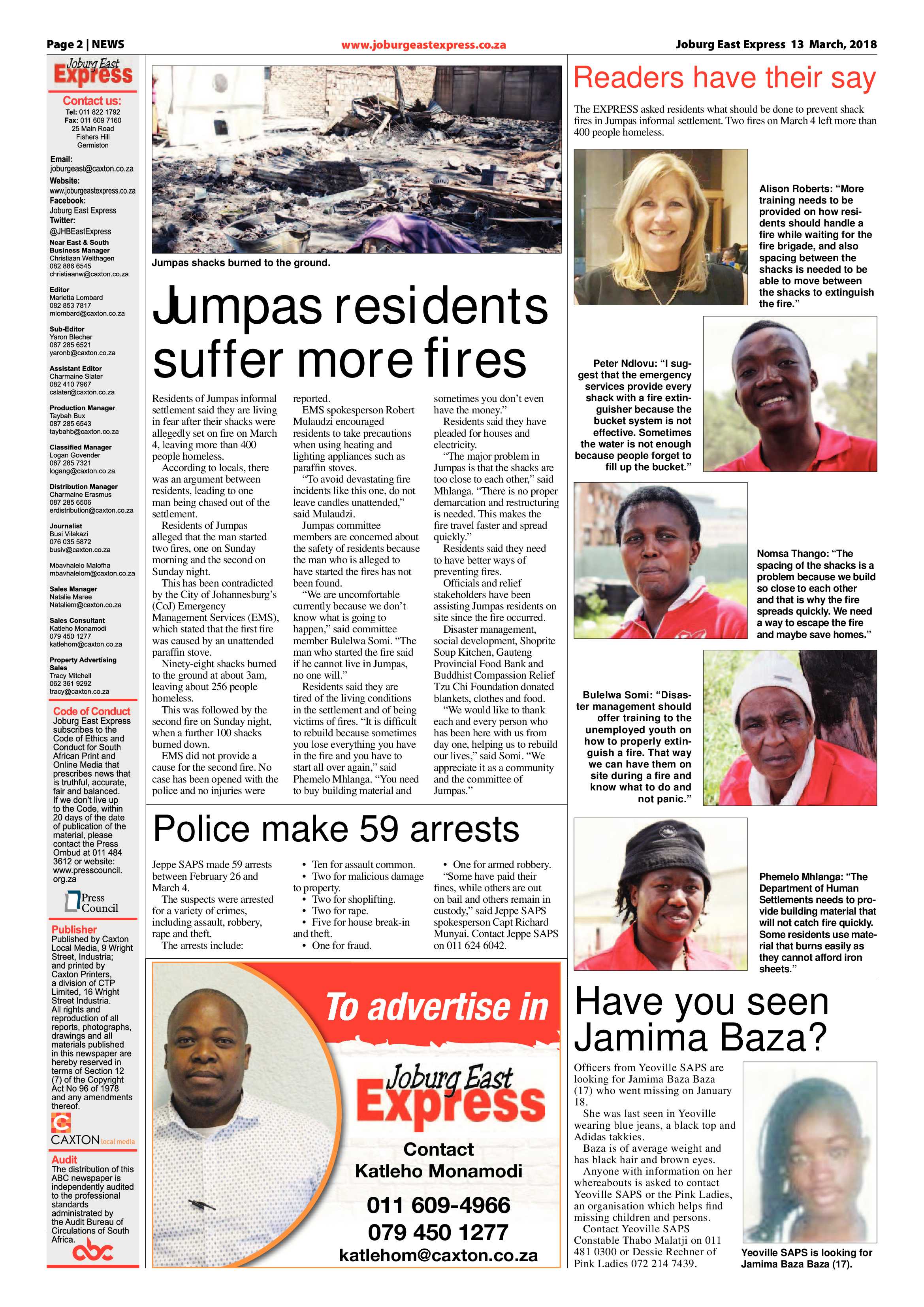 Joburg East Express 13 March 2018 page 2