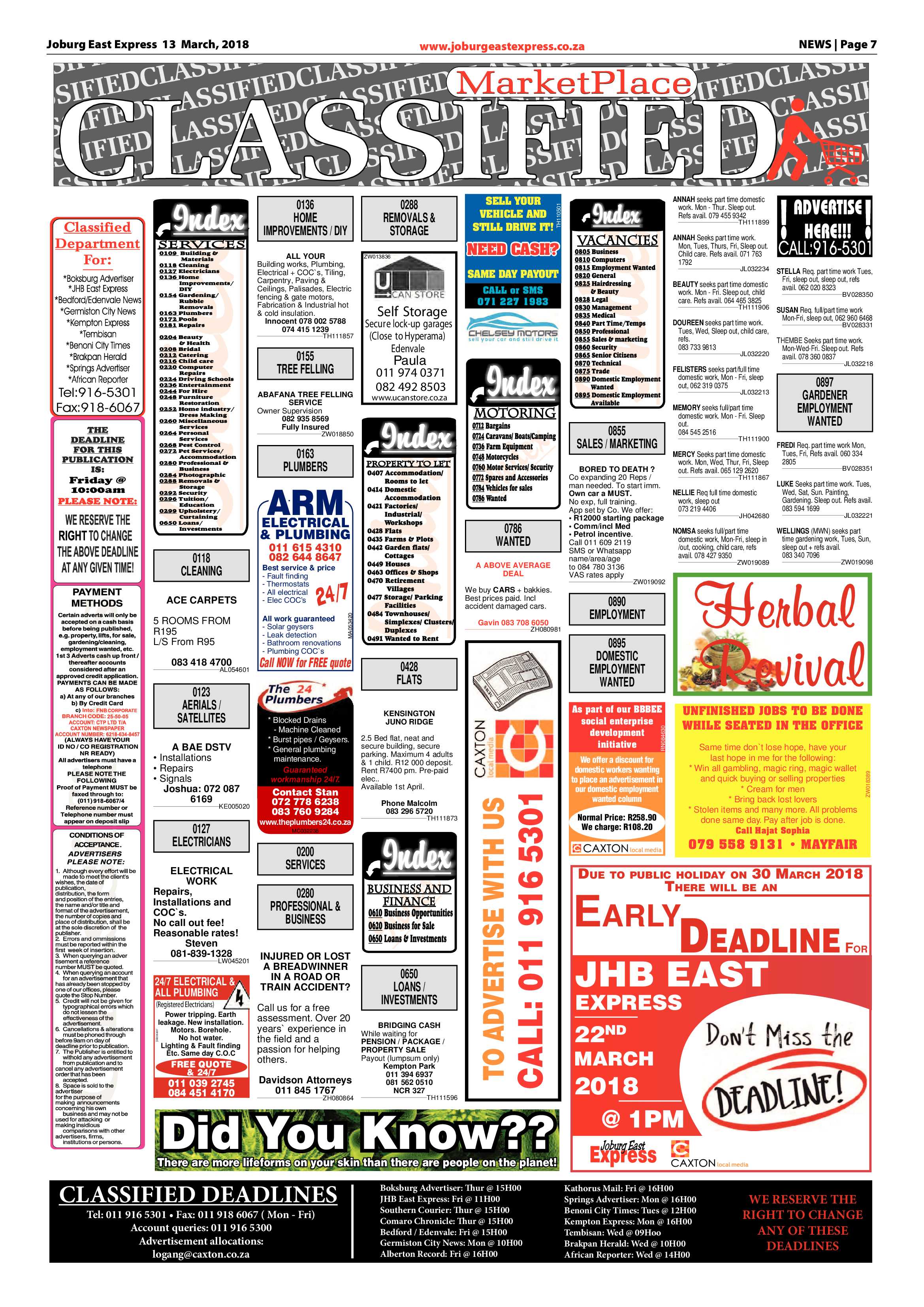 Joburg East Express 13 March 2018 page 7