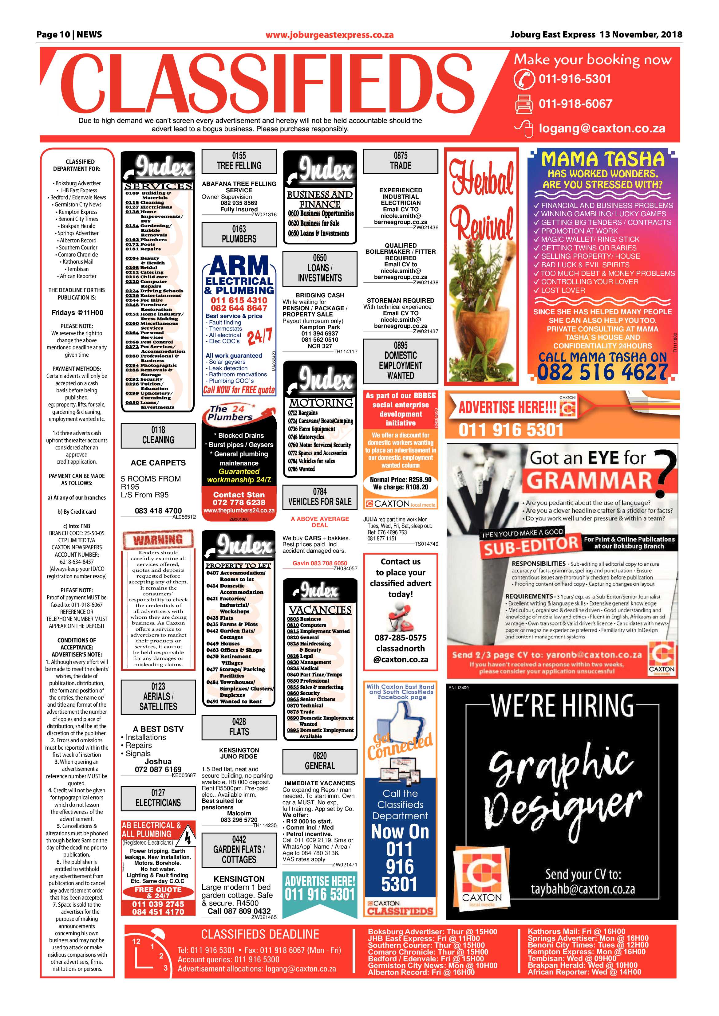 Joburg East Express 13 November 2018 page 10